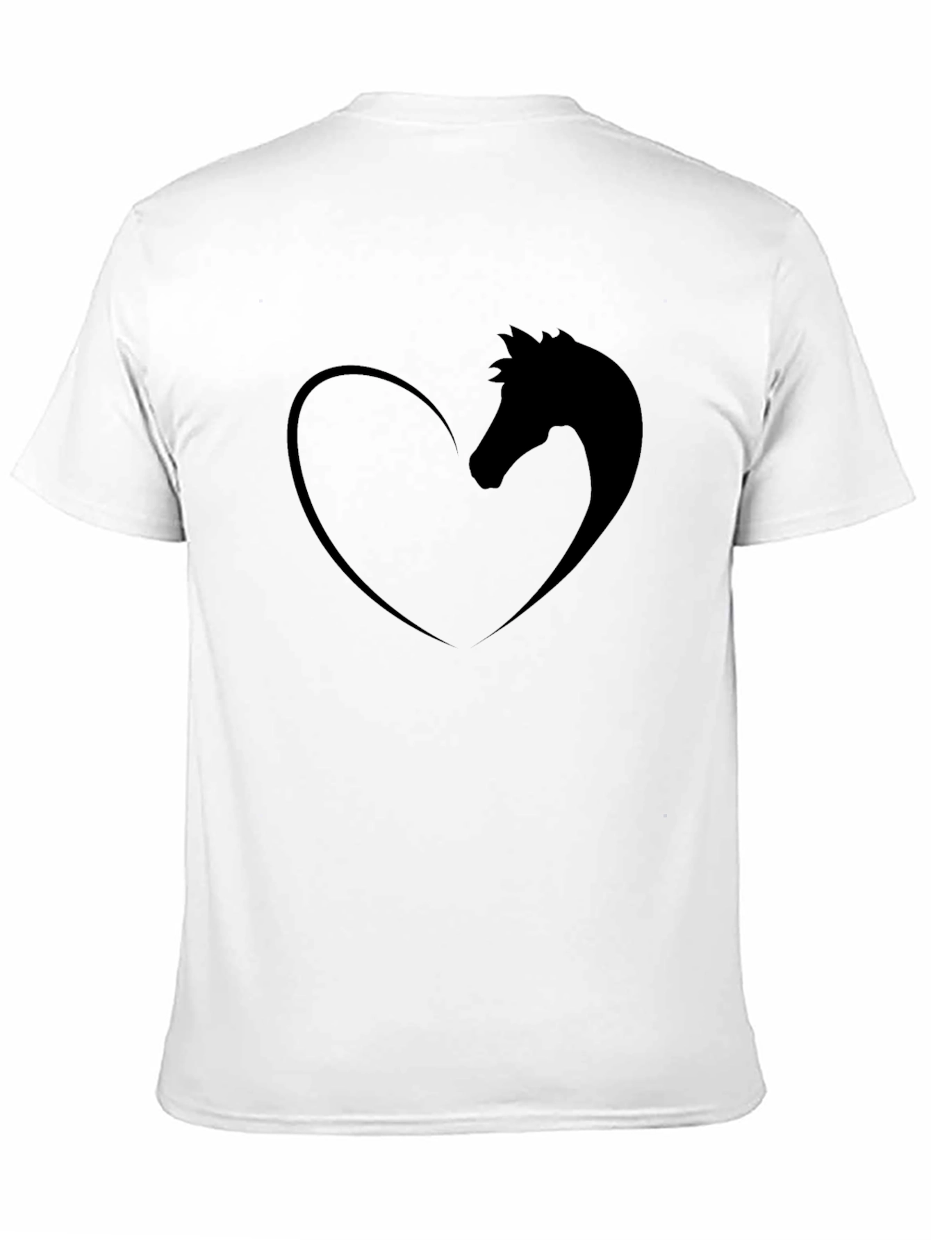 Horse Lovers Heart Tee - Black Graphic T-Shirt