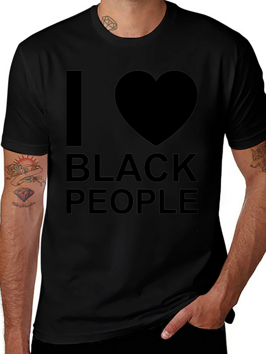 I Heart Black People T-Shirt - Black Graphic Tee