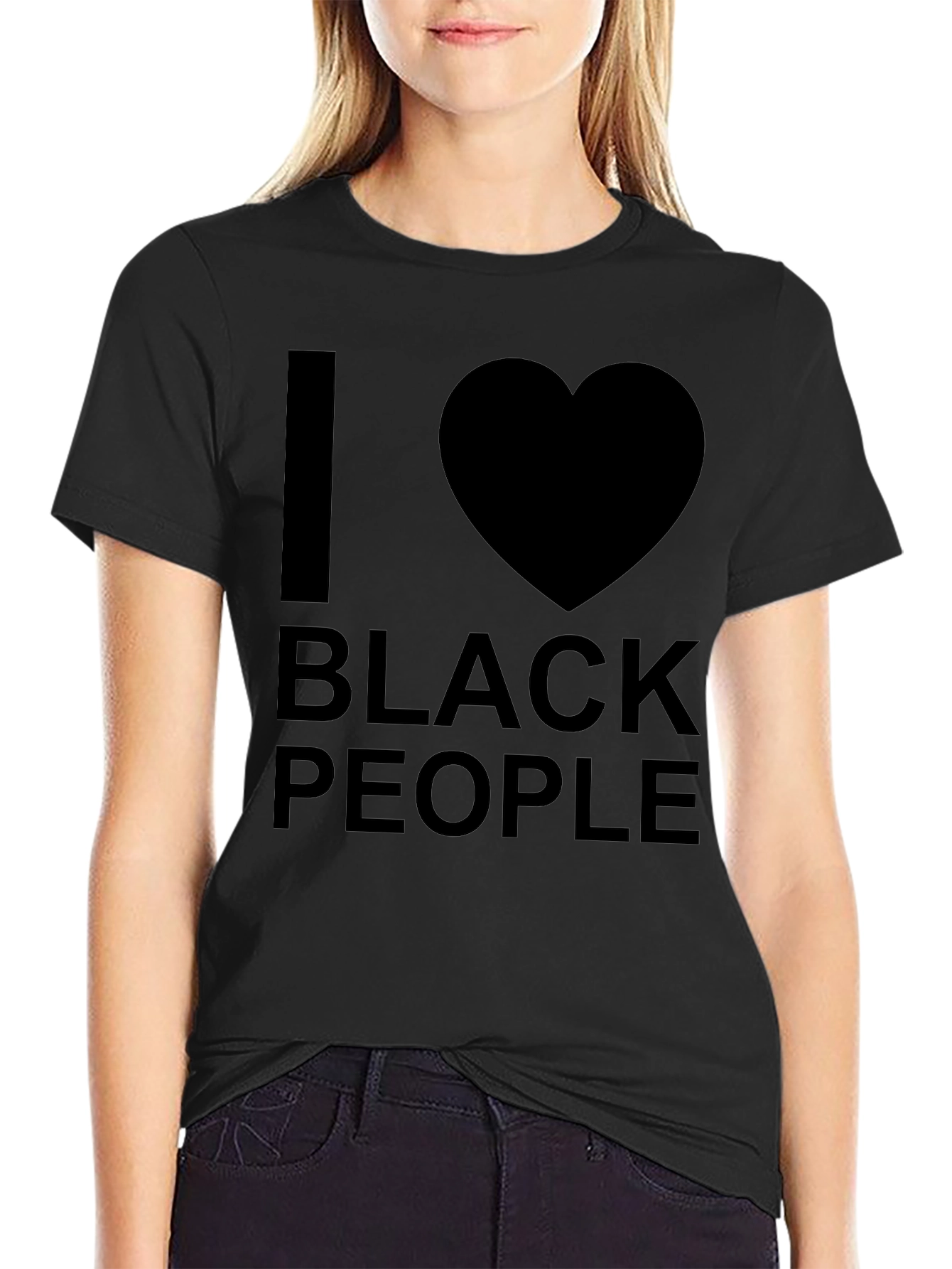 I Heart Black People T-Shirt - Black Graphic Tee