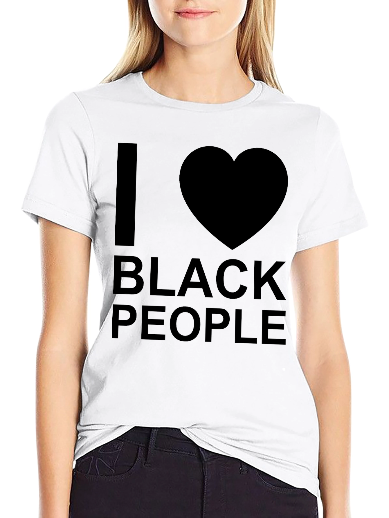 I Heart Black People T-Shirt - Black Graphic Tee