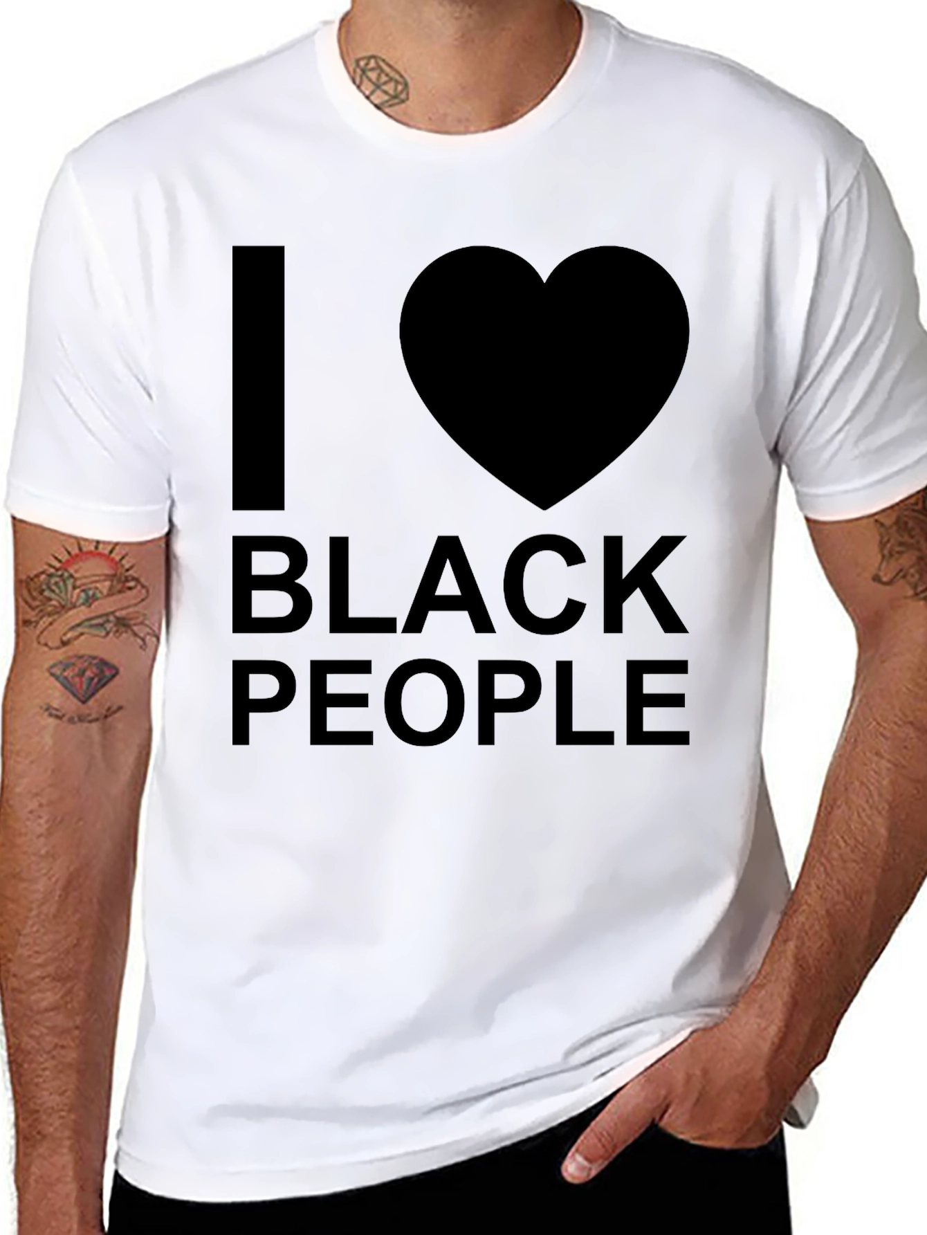 I Heart Black People T-Shirt - Black Graphic Tee