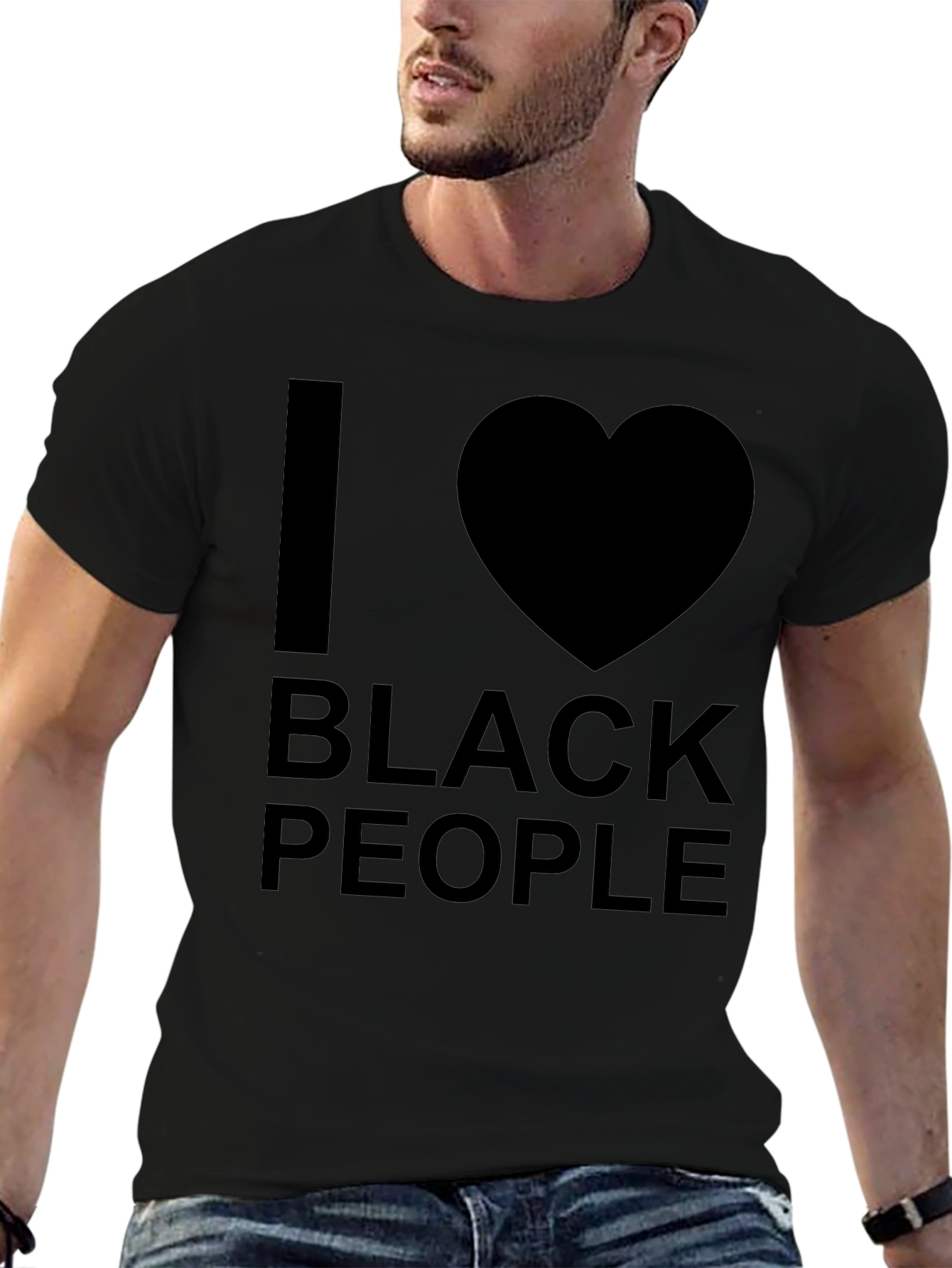 I Heart Black People T-Shirt - Black Graphic Tee