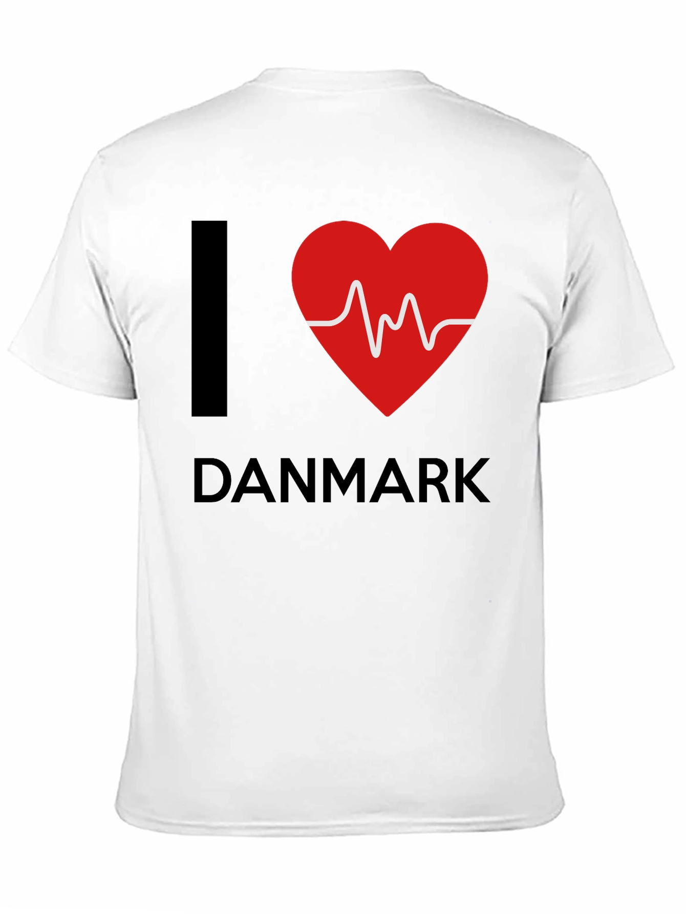 I Heart Denmark T-Shirt: Mens Black Graphic Tee