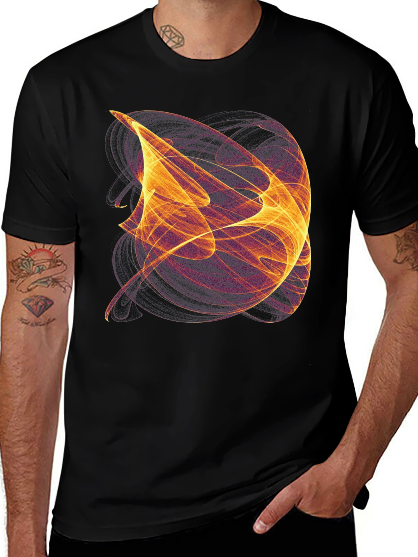 Abstract Energy Graphic T-Shirt
