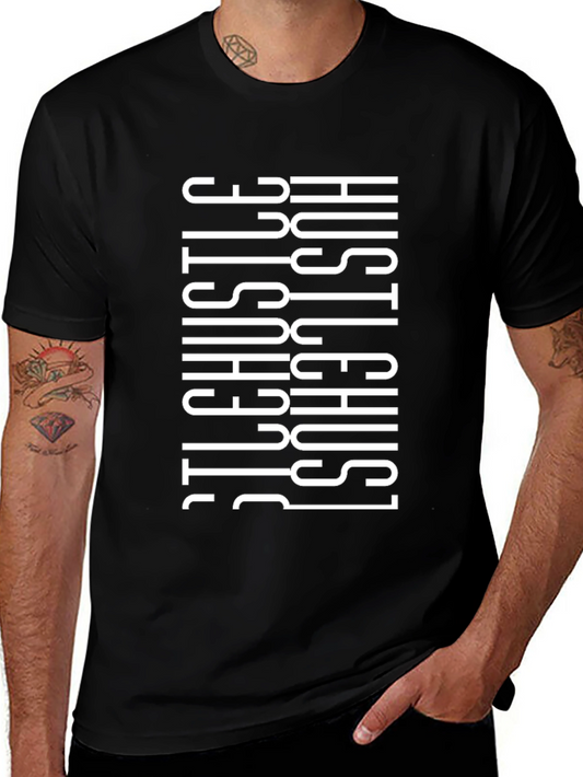 Hustle Graphic Print T-Shirt - Black