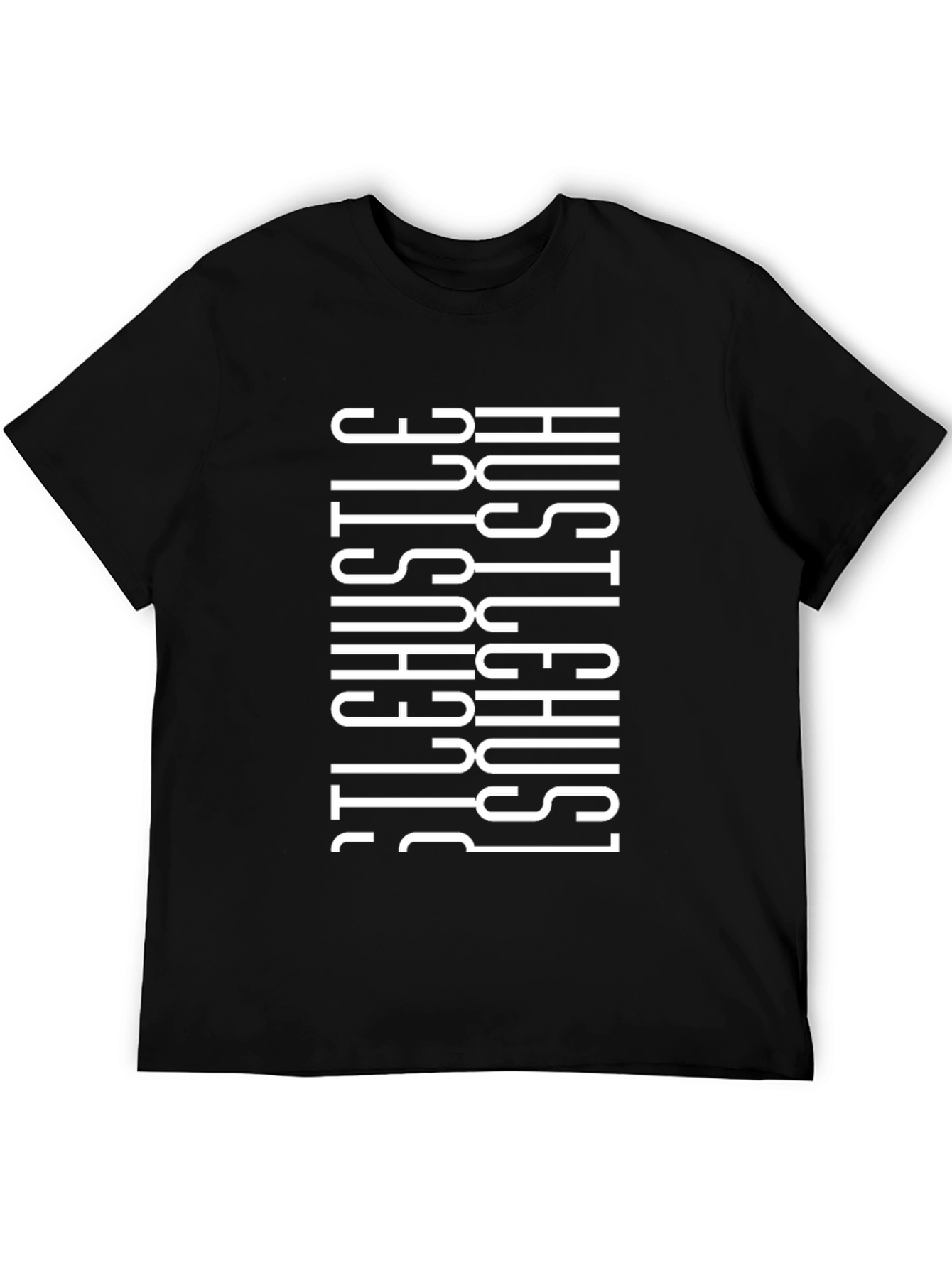 Hustle Graphic Print T-Shirt - Black
