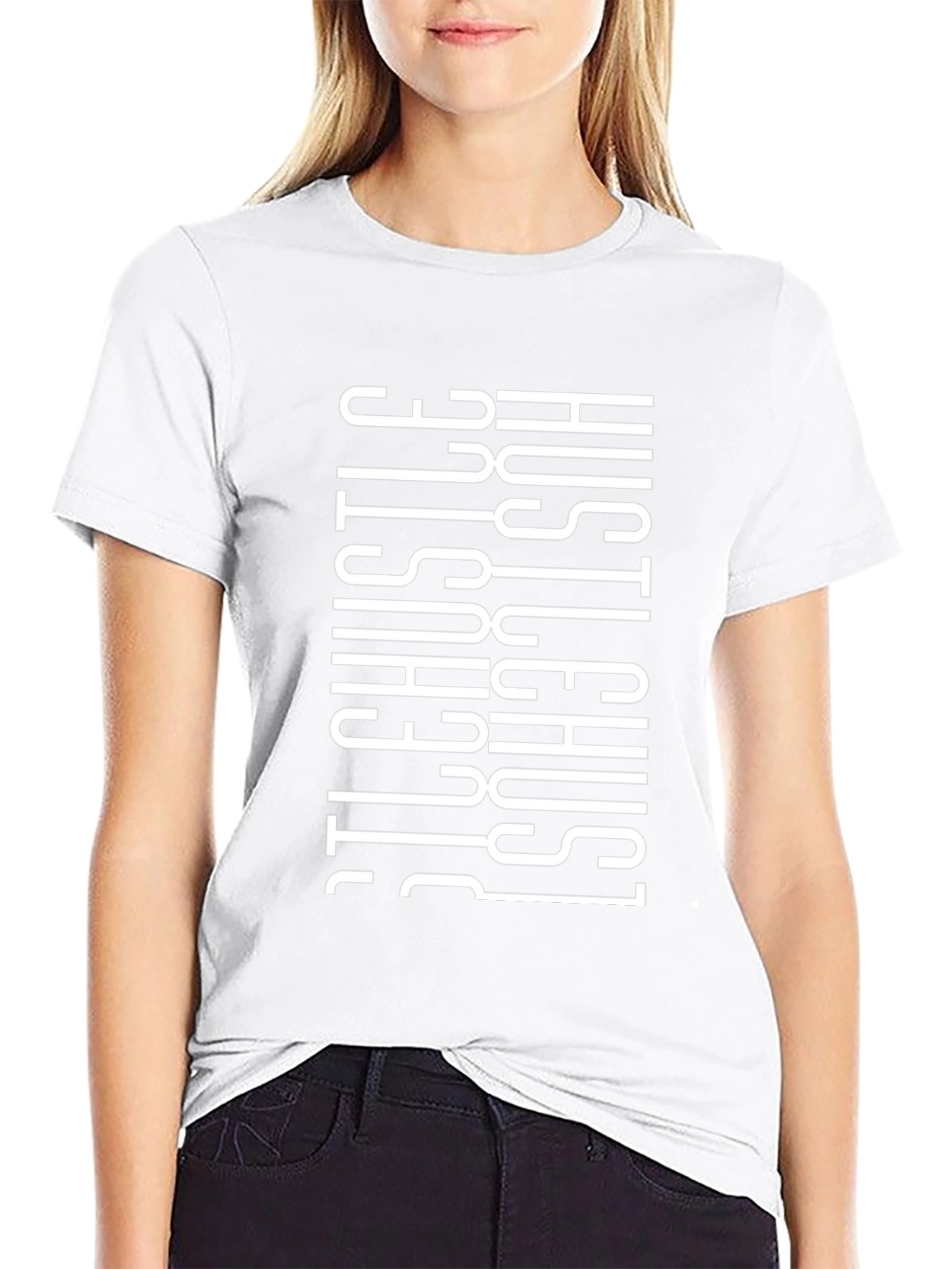 Hustle Graphic Print T-Shirt - Black