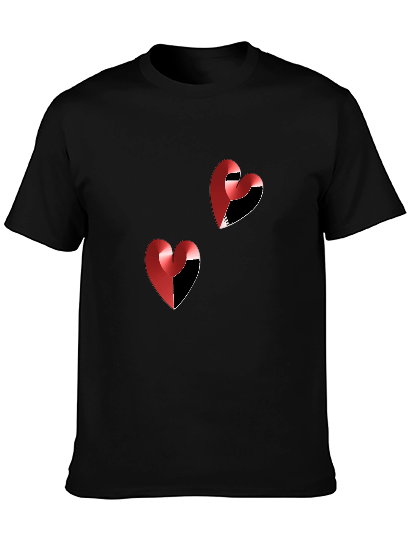 Heart Graphic Tee - Stylish Black Casual T-Shirt