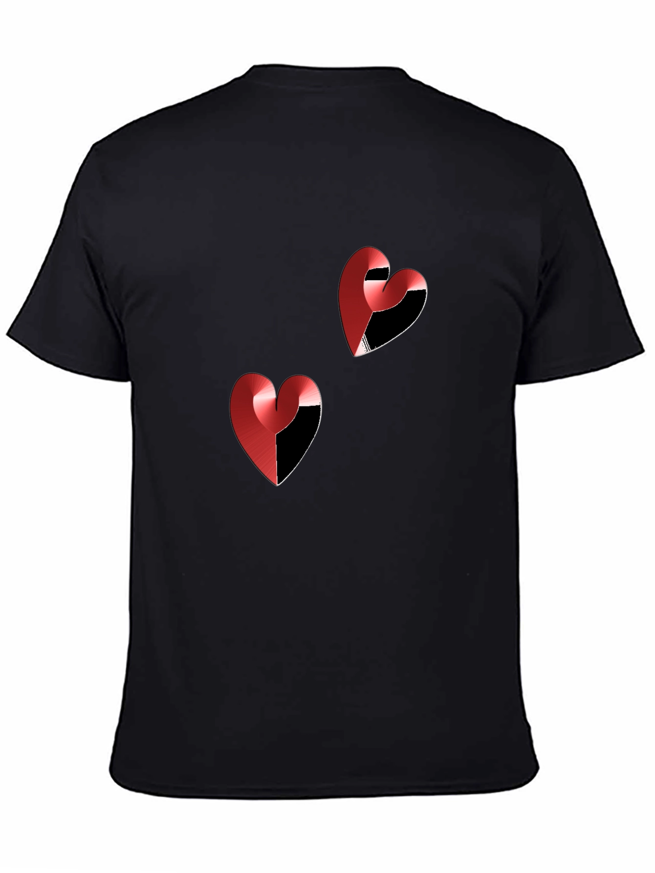 Heart Graphic Tee - Stylish Black Casual T-Shirt