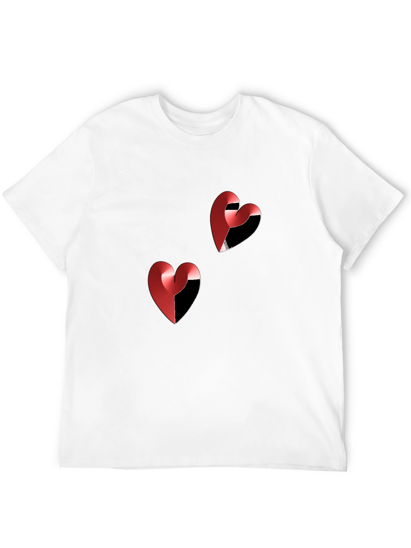 Heart Graphic Tee - Stylish Black Casual T-Shirt