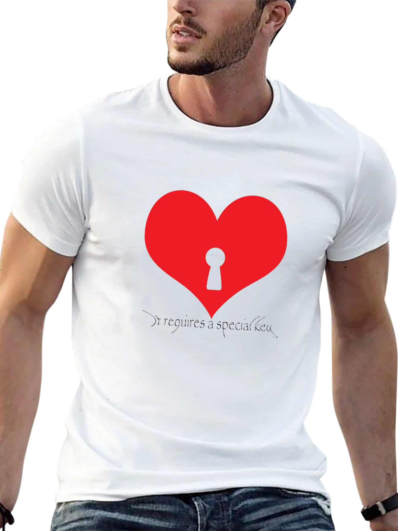 Heart with Keyhole Graphic T-Shirt