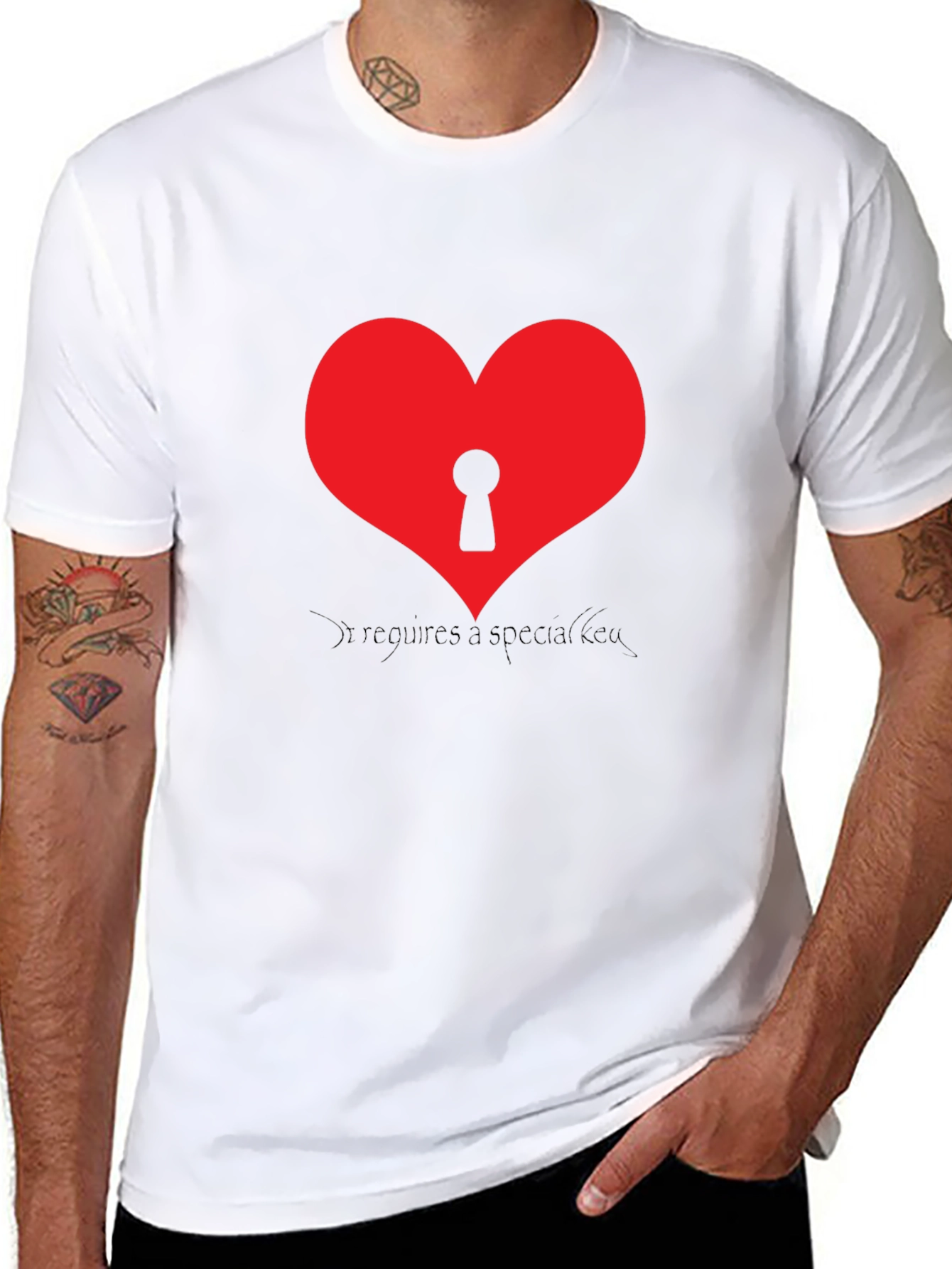 Heart with Keyhole Graphic T-Shirt