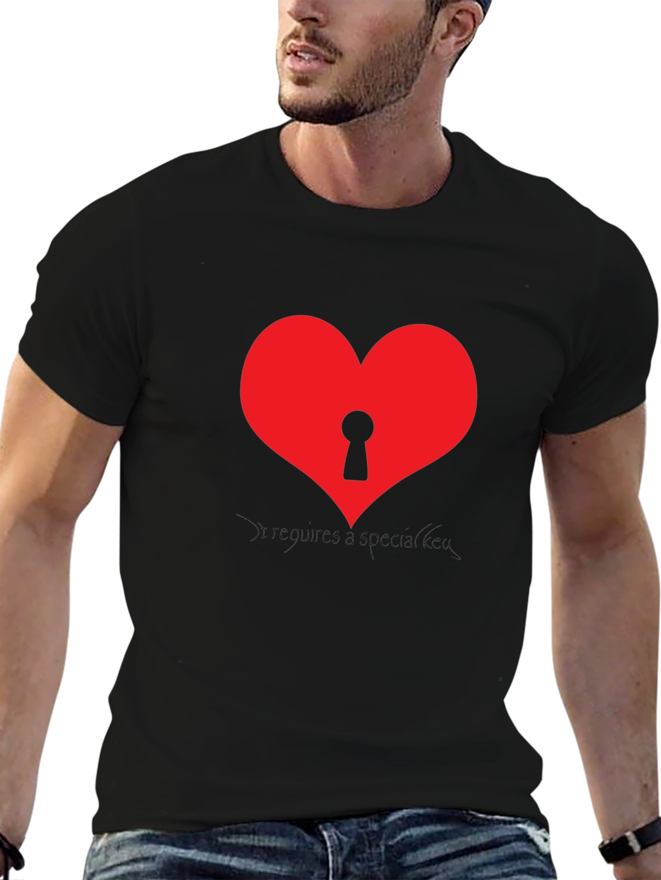 Heart with Keyhole Graphic T-Shirt