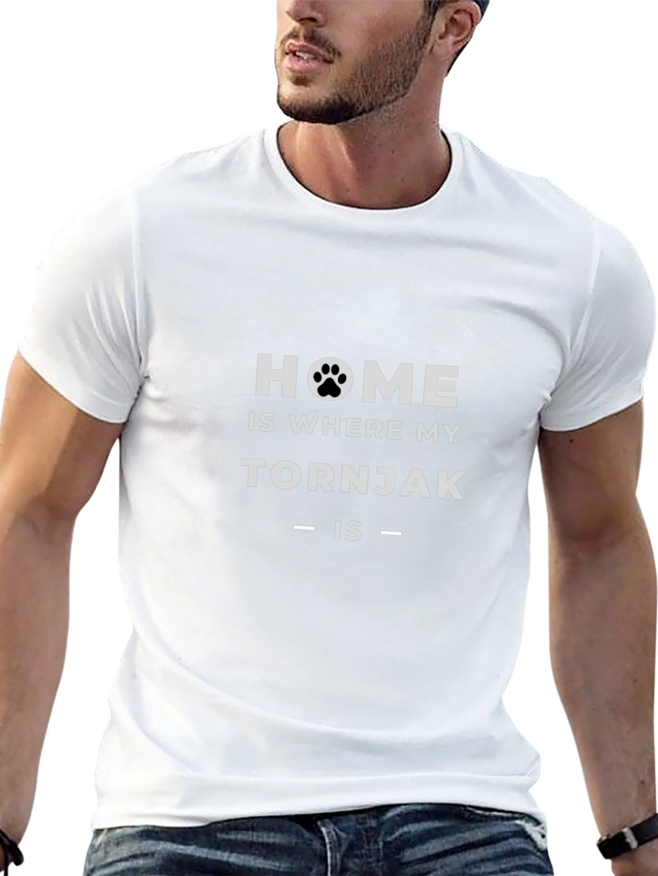 Home is Where My Tornjak Is Black T-Shirt