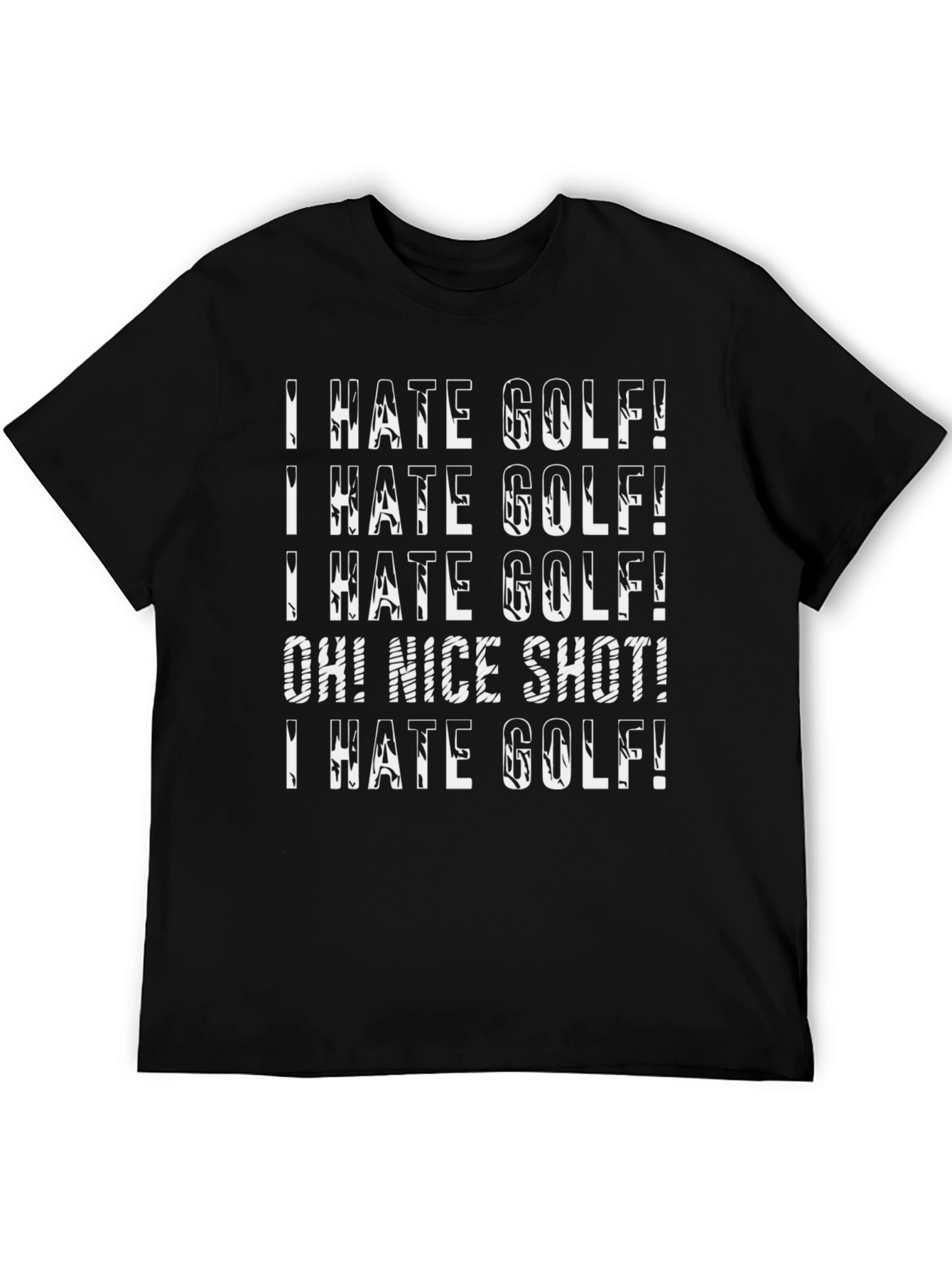 I Hate Golf! Funny Graphic T-Shirt
