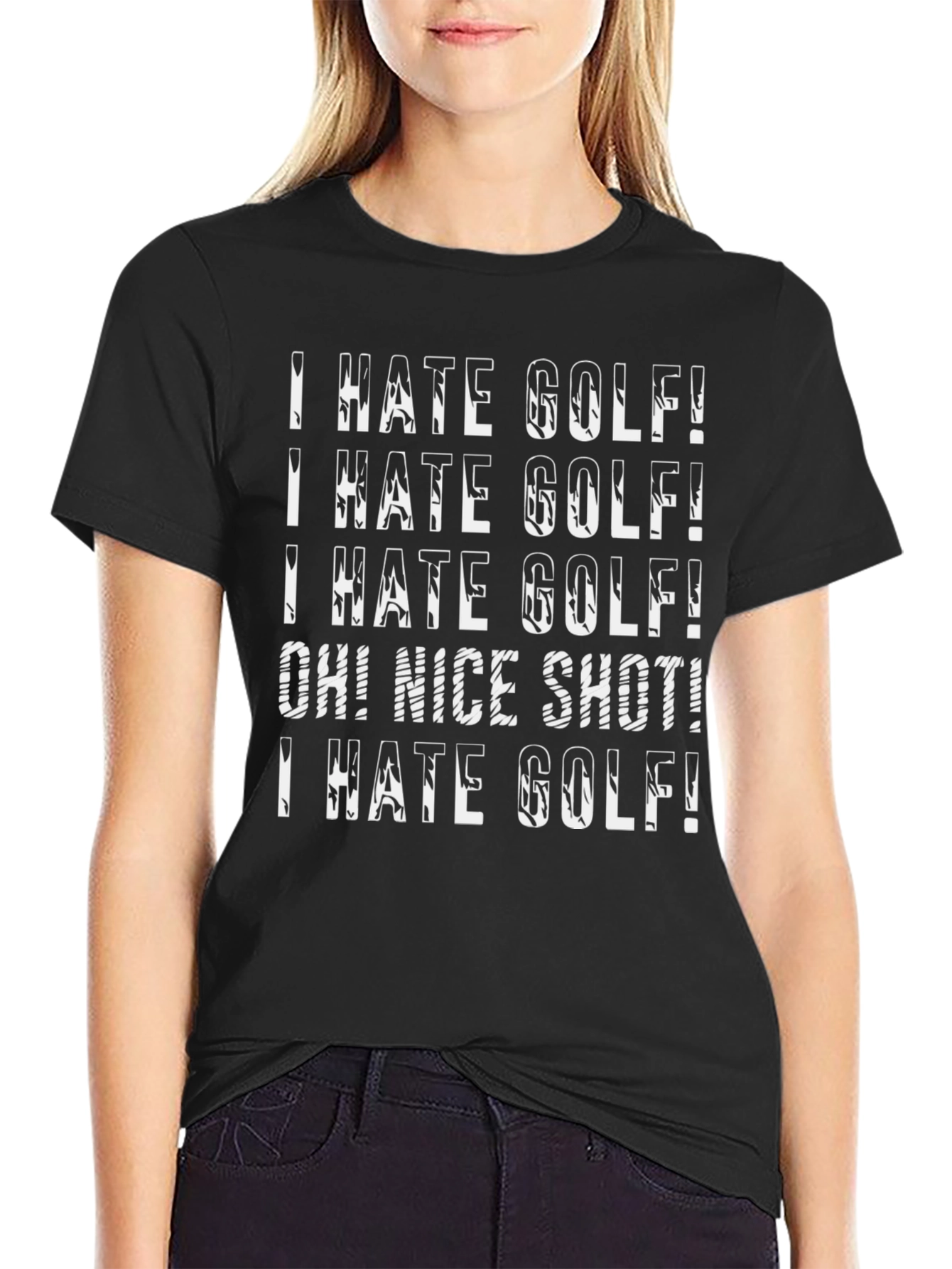 I Hate Golf! Funny Graphic T-Shirt