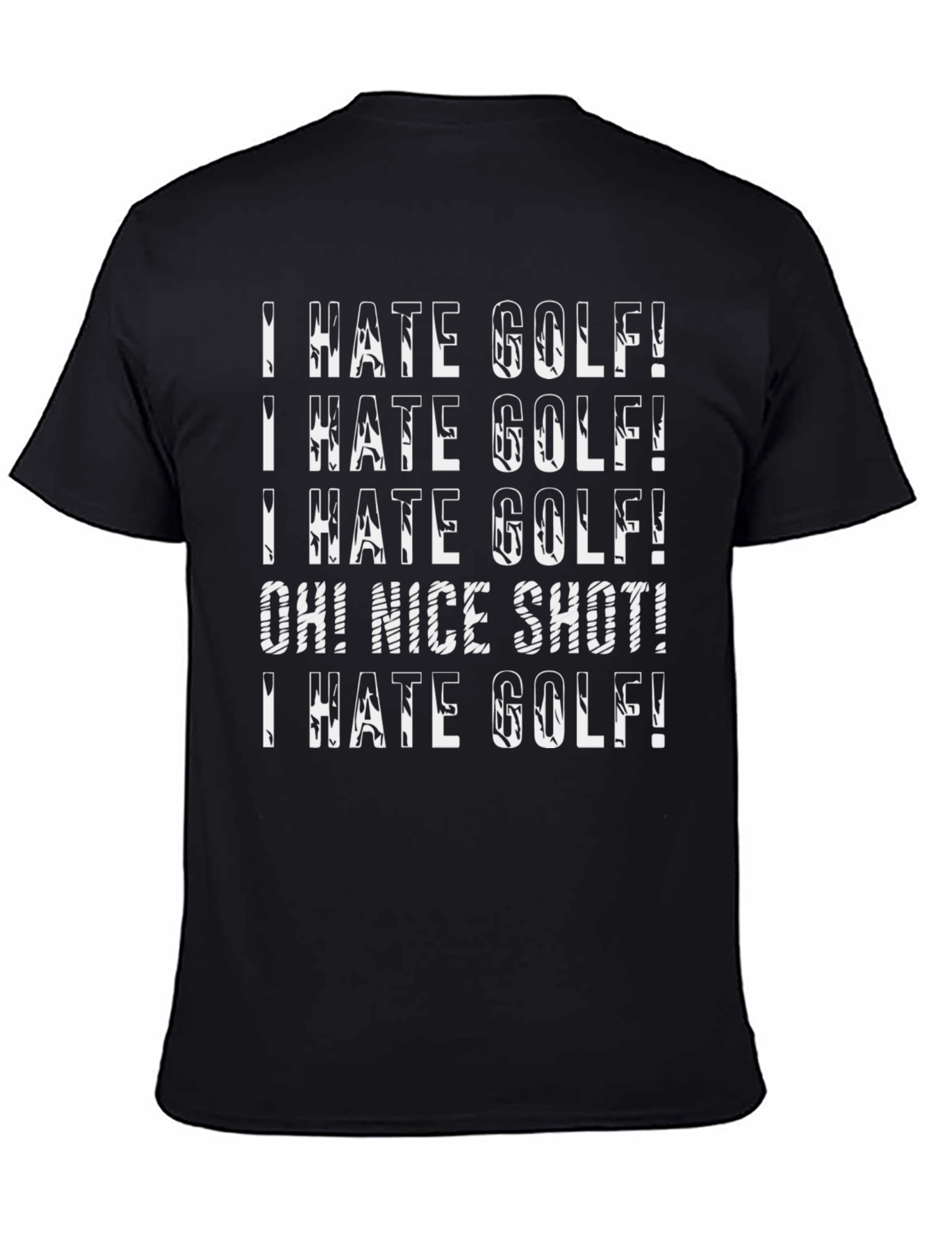 I Hate Golf! Funny Graphic T-Shirt