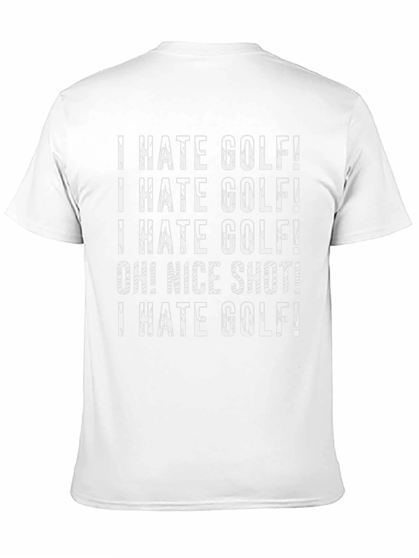 I Hate Golf! Funny Graphic T-Shirt