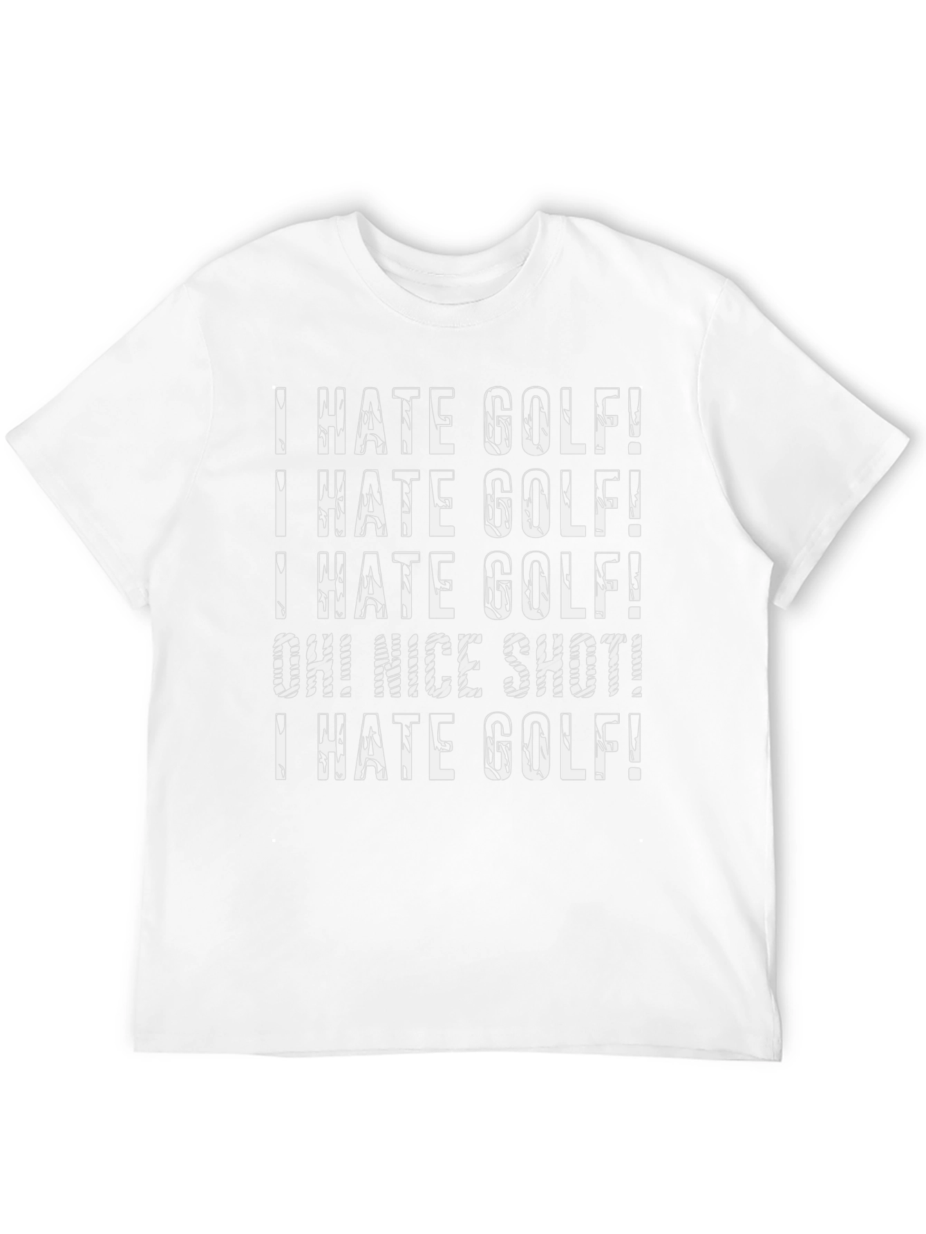 I Hate Golf! Funny Graphic T-Shirt