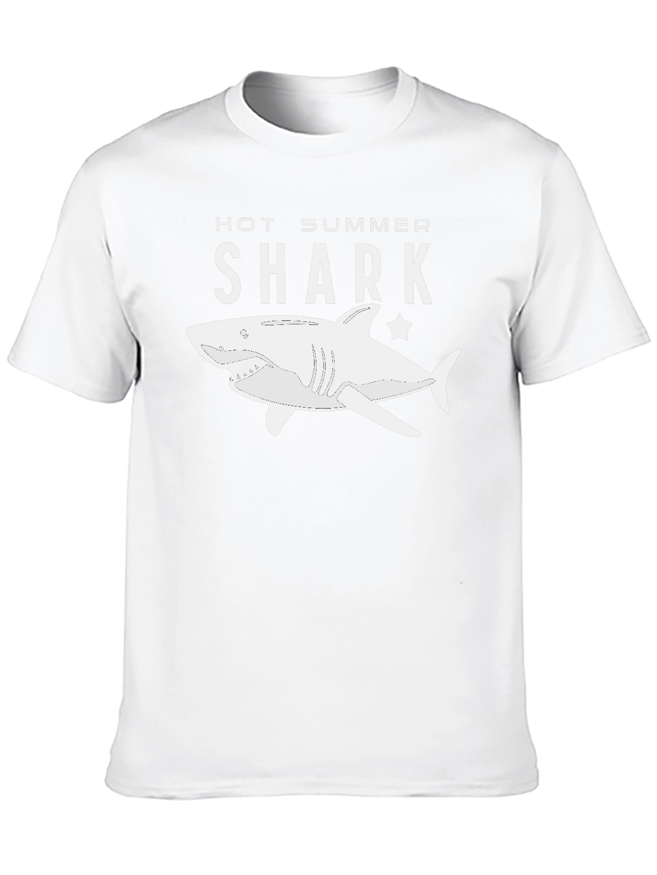 Hot Summer Shark T-Shirt - Black Cotton Tee