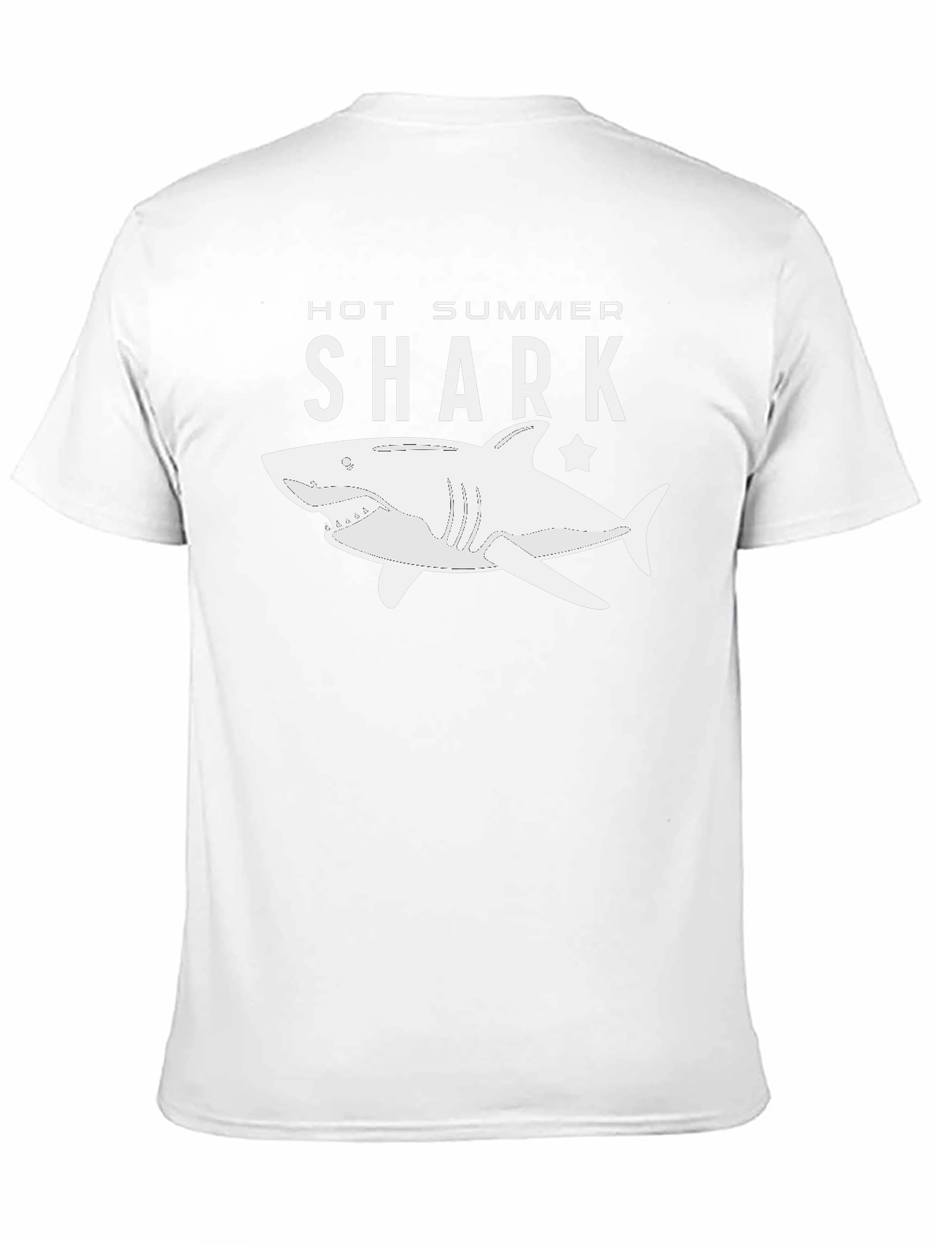 Hot Summer Shark T-Shirt - Black Cotton Tee