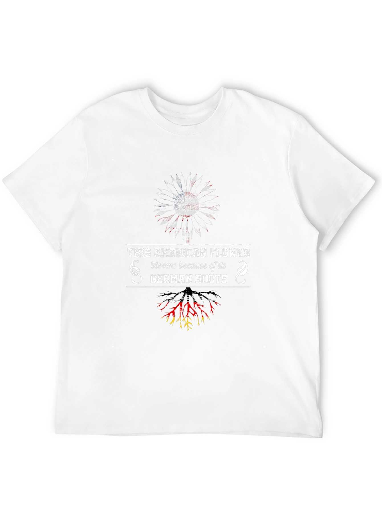 American Flower German Roots Graphic T-Shirt
