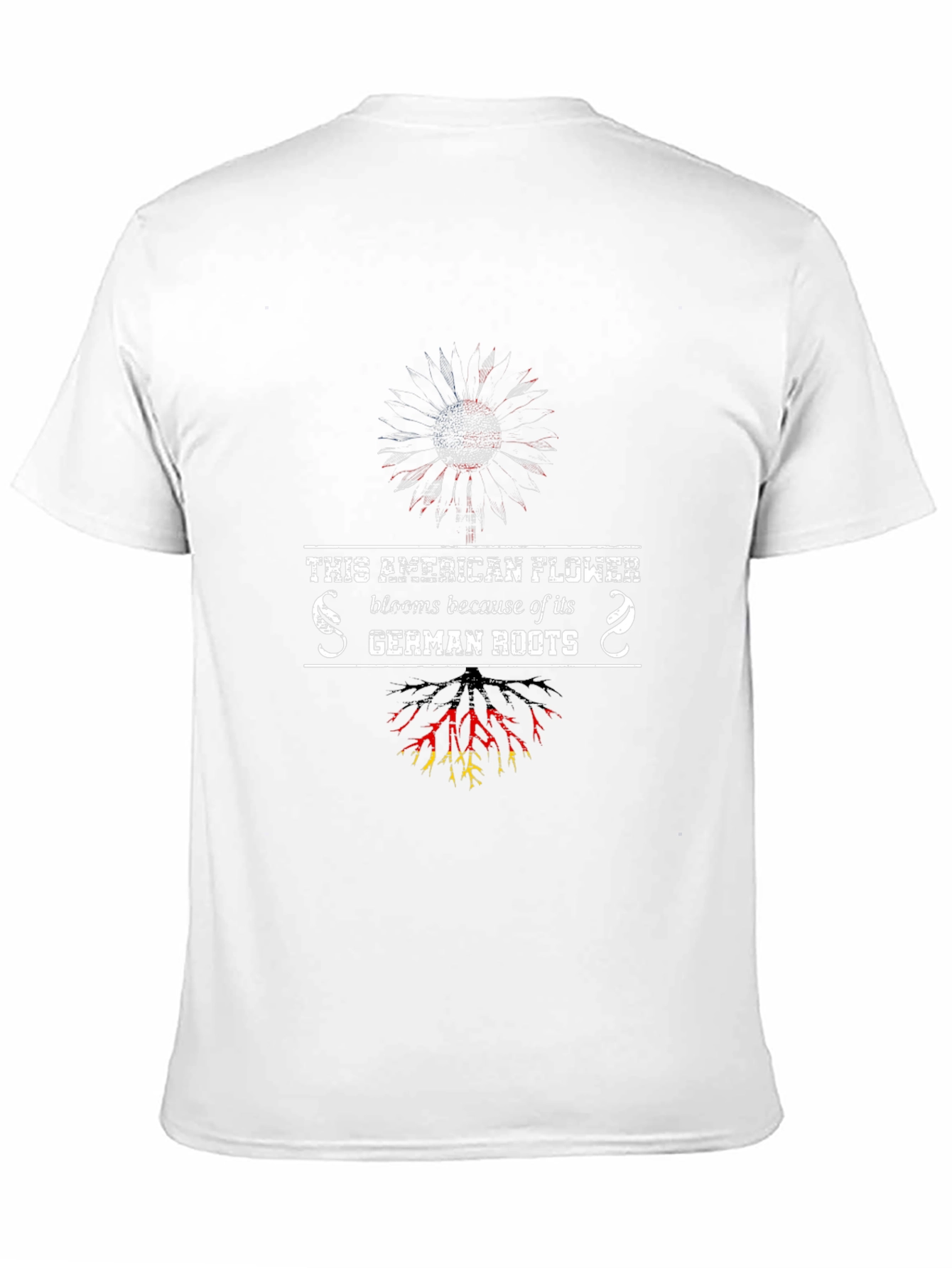 American Flower German Roots Graphic T-Shirt