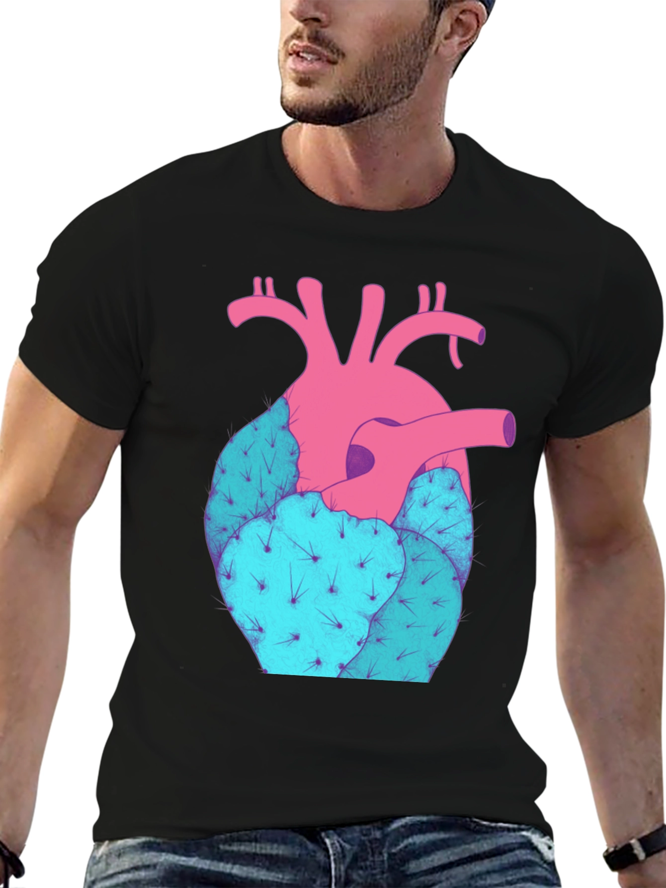 Heart Cactus Graphic Tee - Unisex