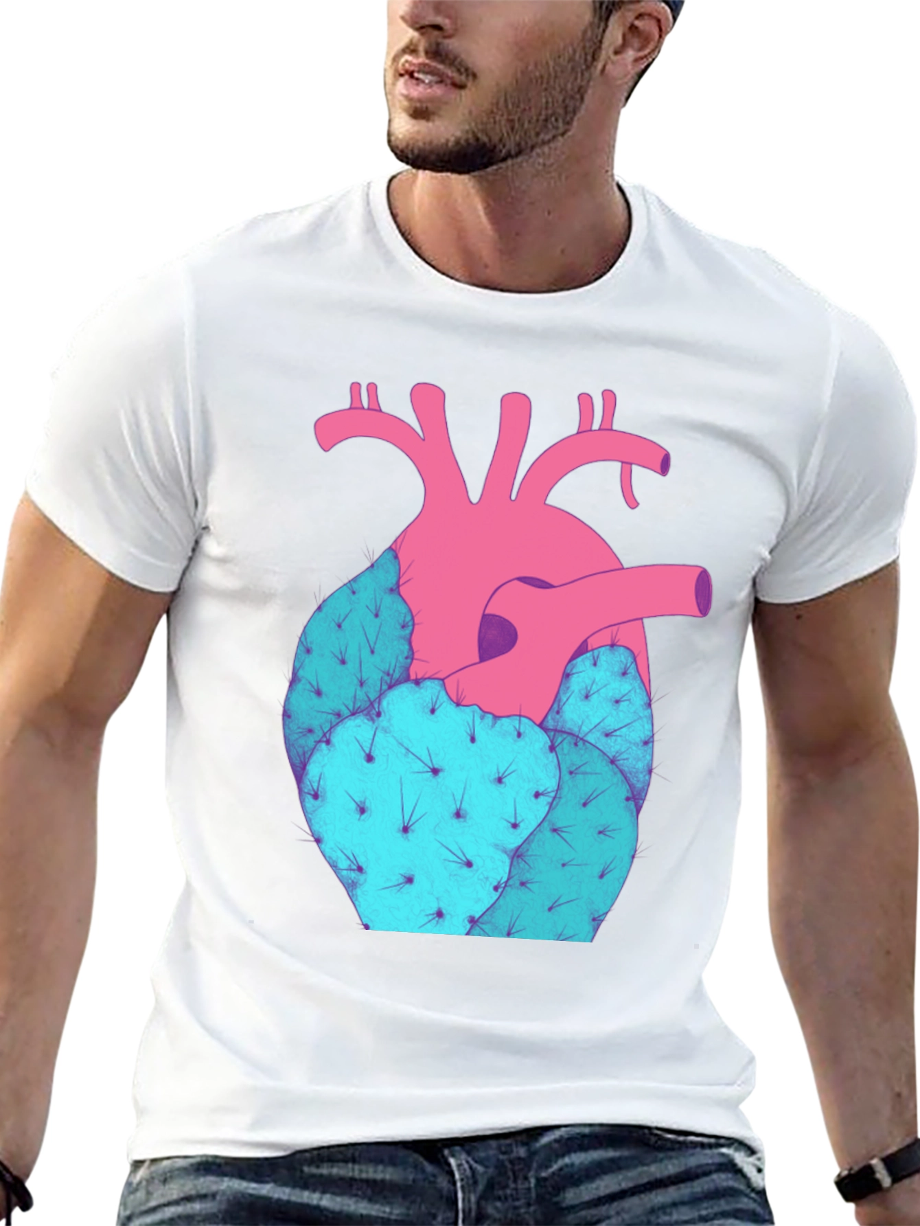 Heart Cactus Graphic Tee - Unisex