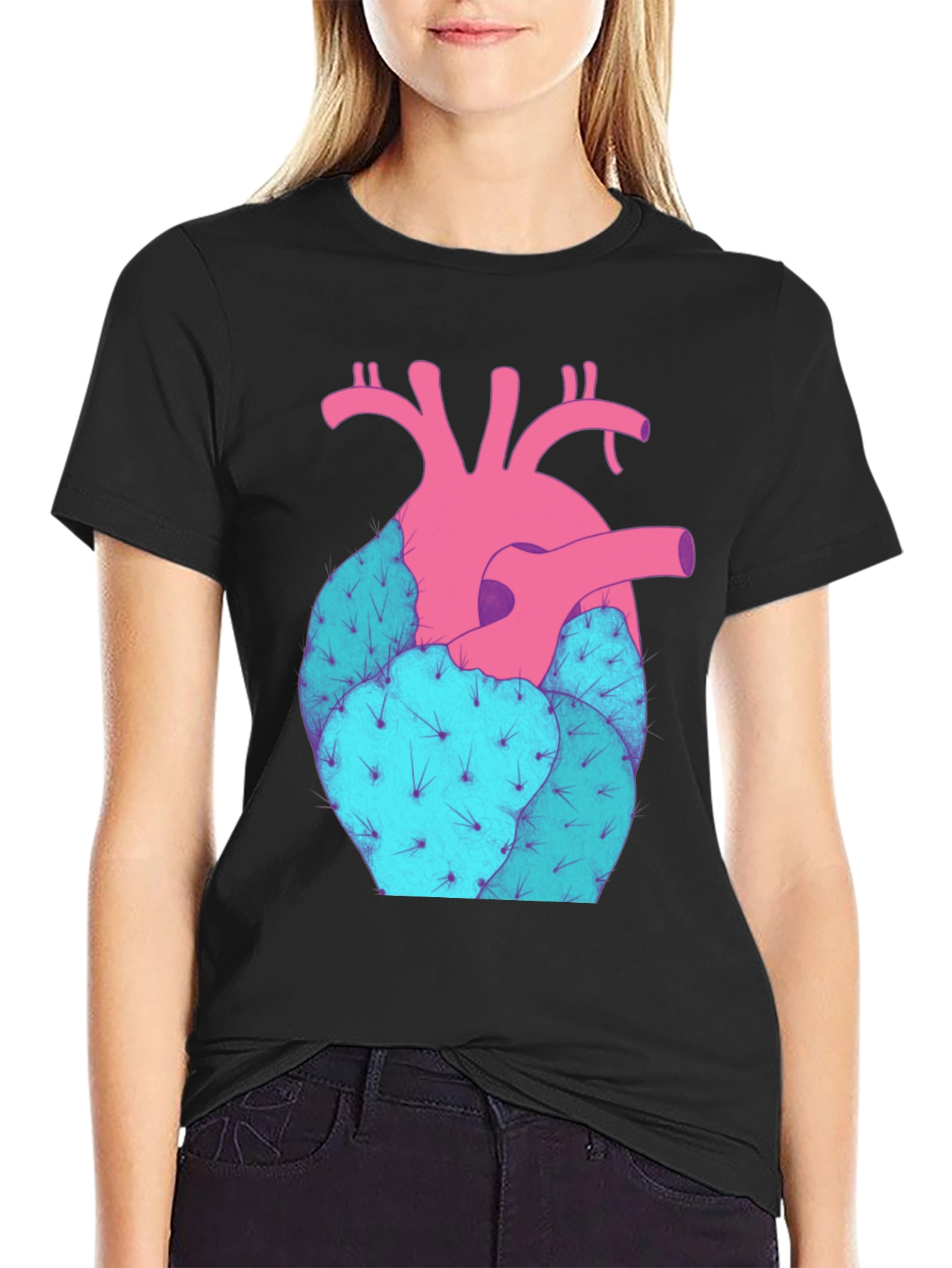 Heart Cactus Graphic Tee - Unisex