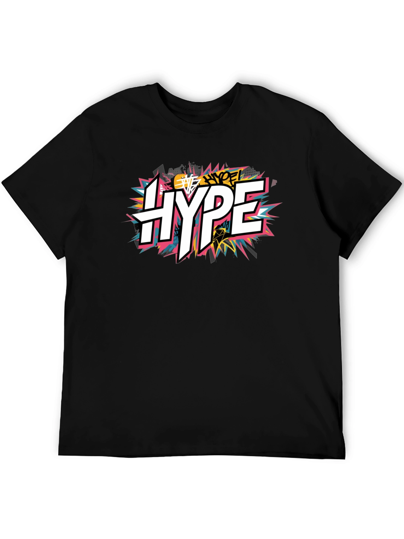 Hype Graphic Print Black T-Shirt