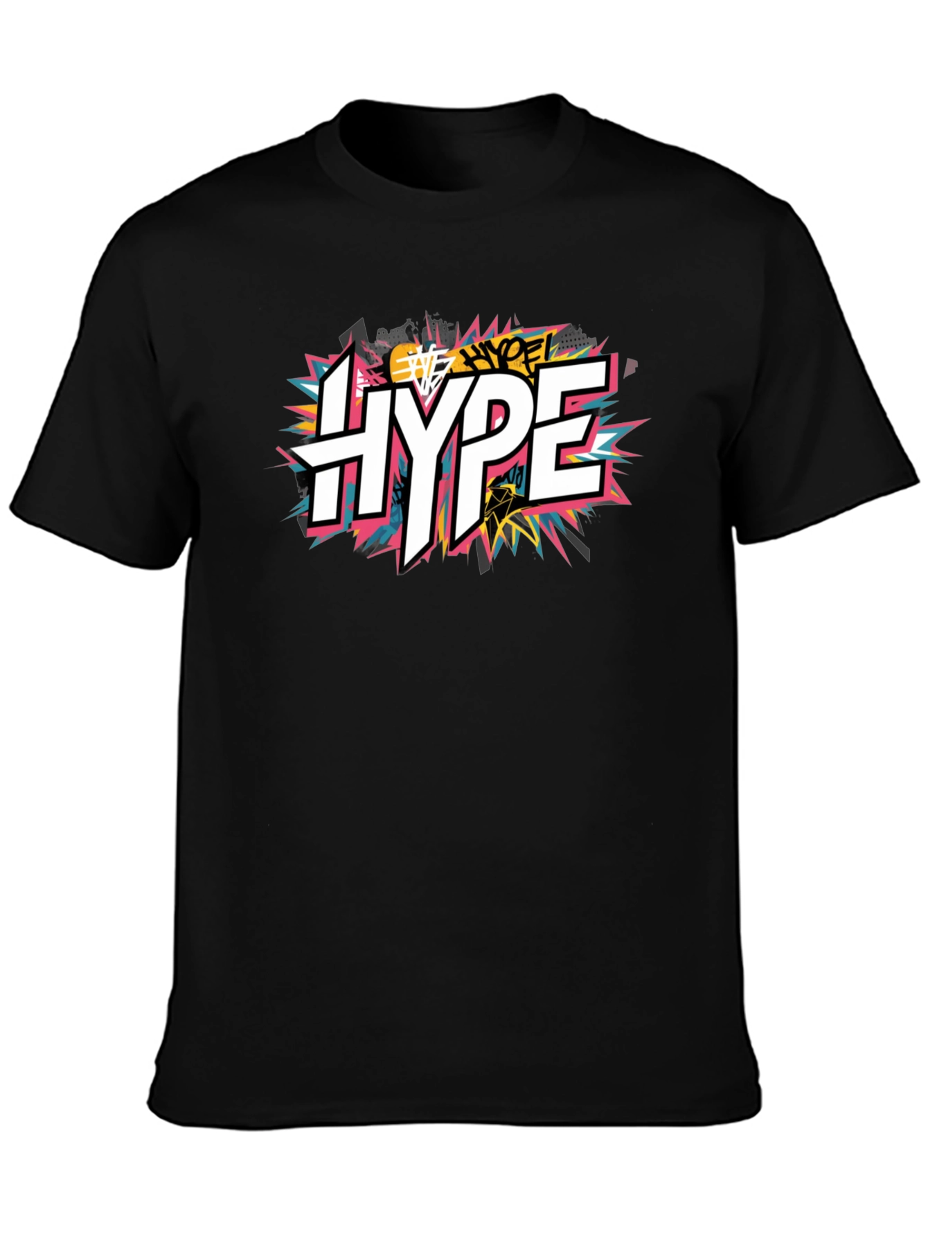 Hype Graphic Print Black T-Shirt