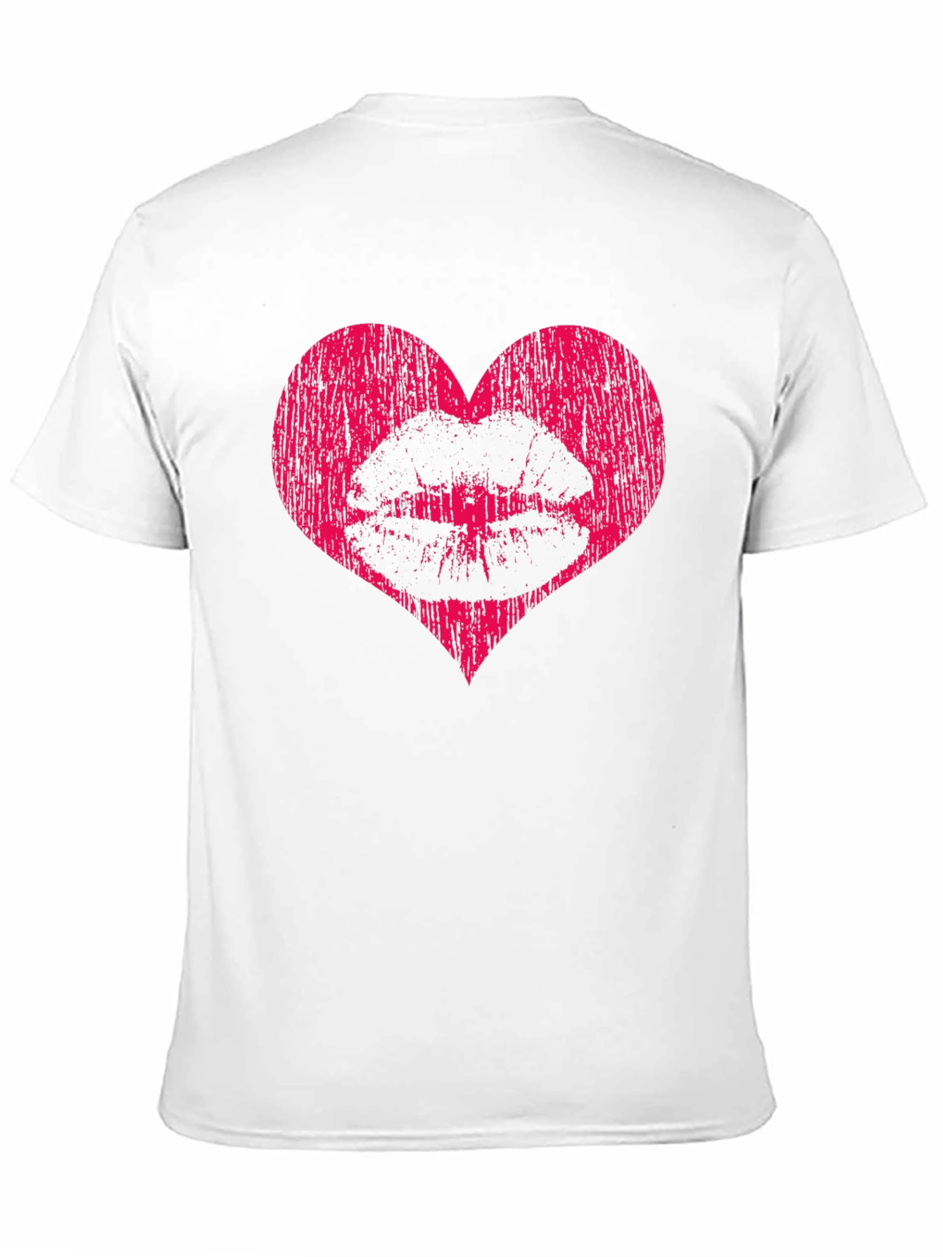 Heart Lips Graphic Tee - Stylish Black T-Shirt