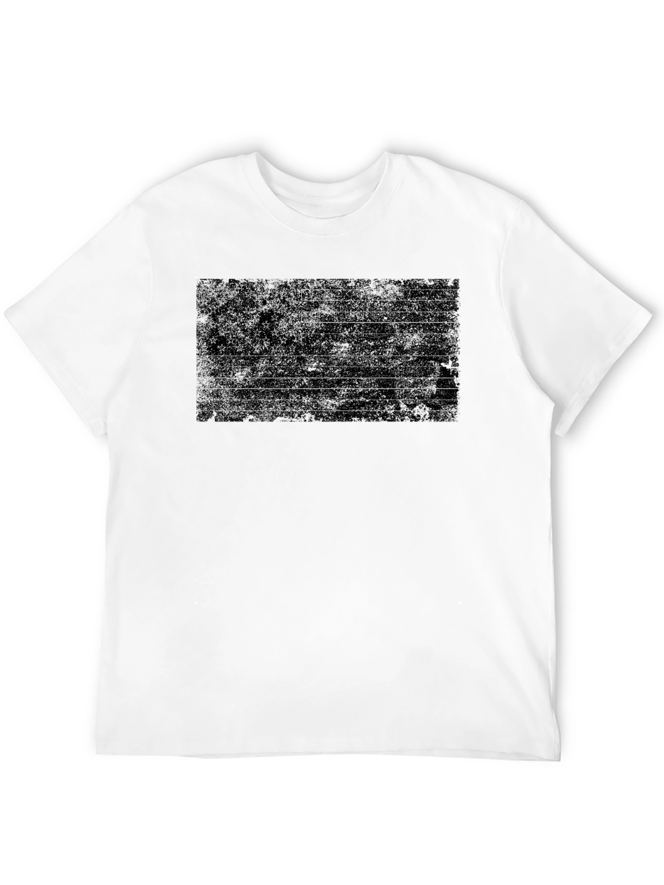 American Flag Distressed Black Graphic T-Shirt