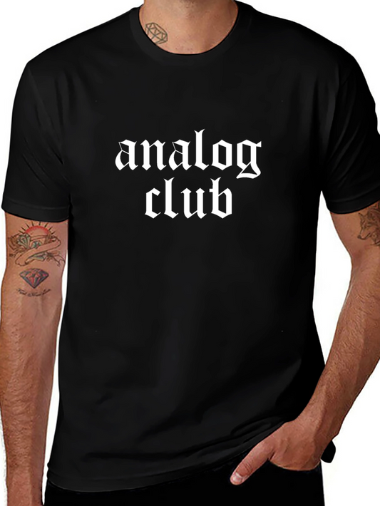 Analog Club T-Shirt - Black Graphic Tee