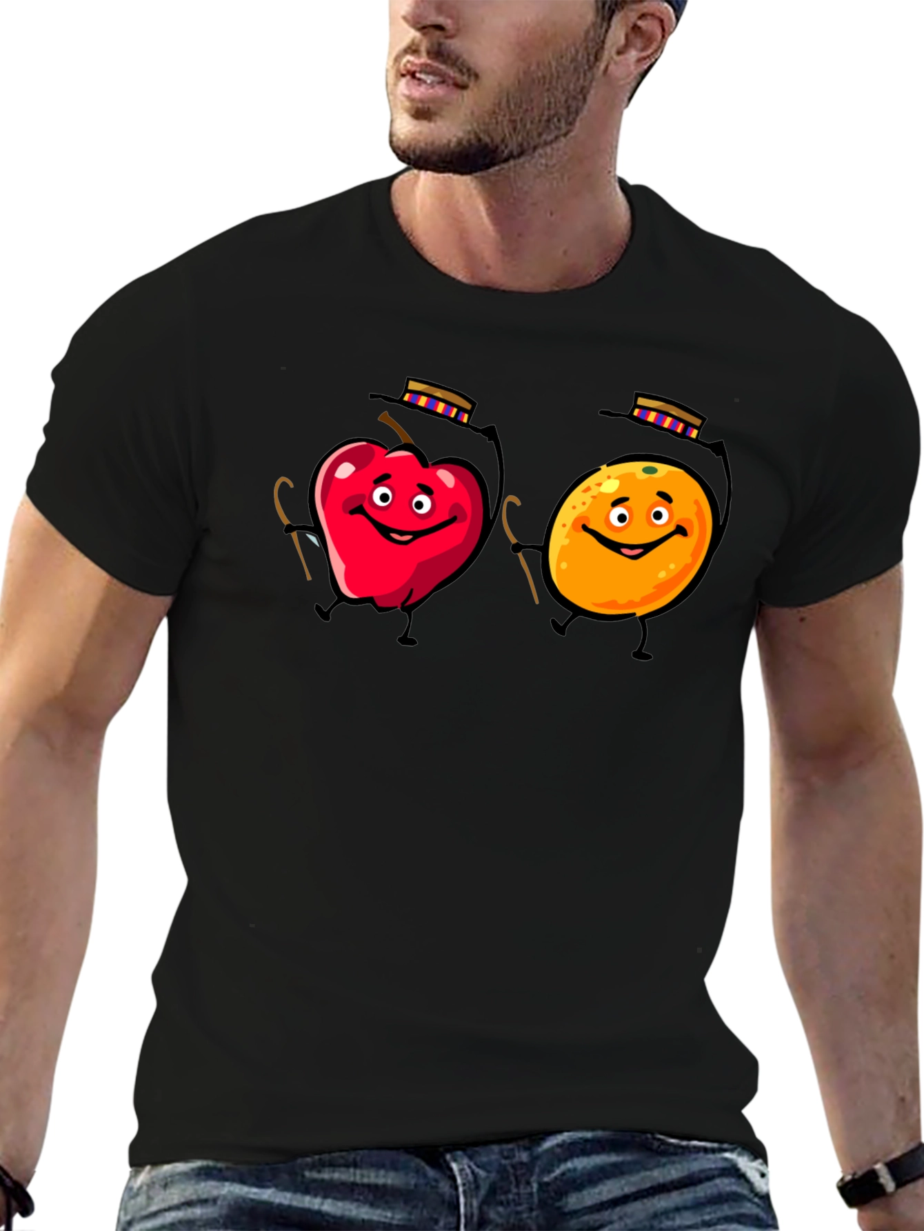 Apple & Orange Cartoon T-Shirt