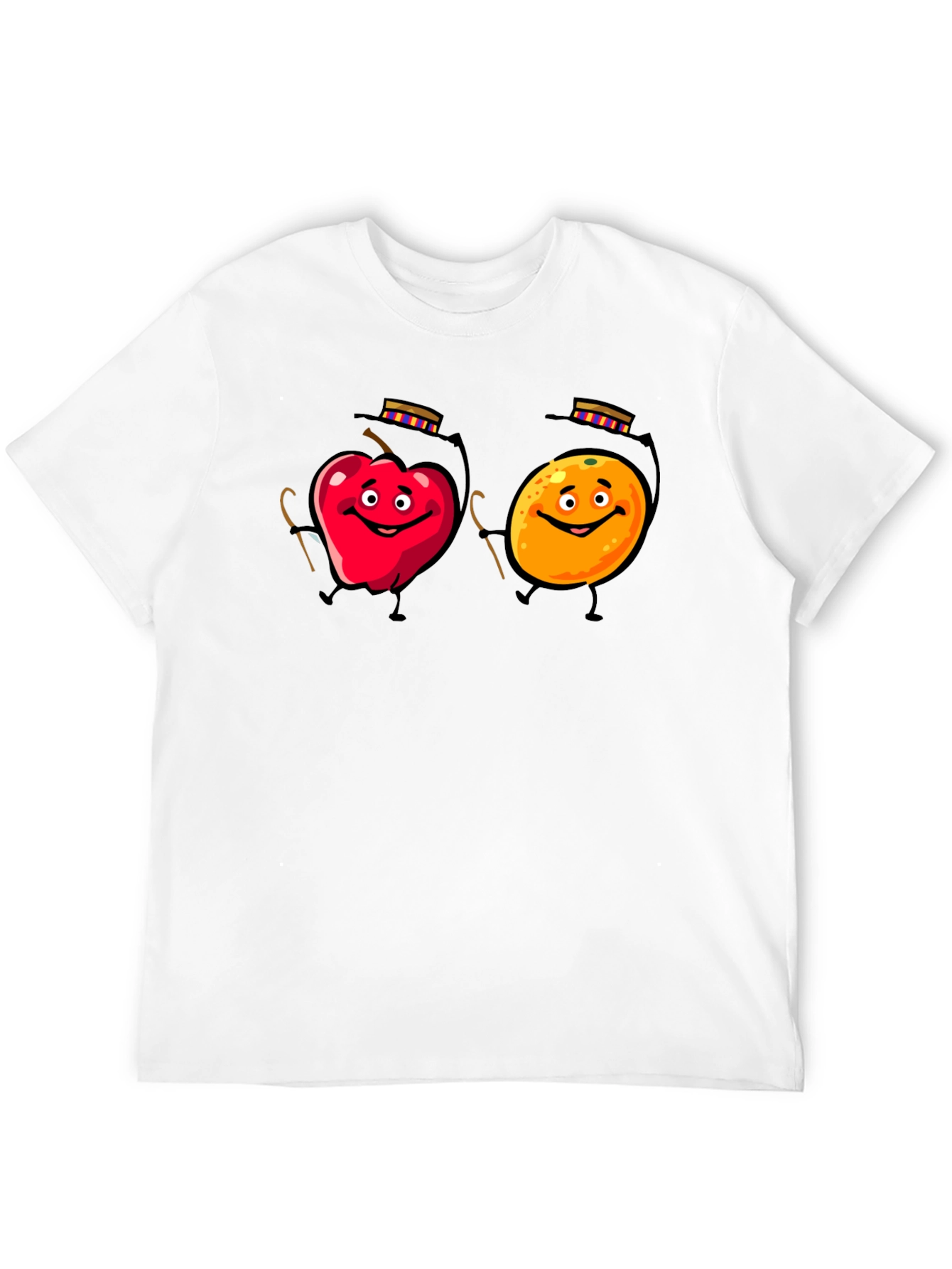 Apple & Orange Cartoon T-Shirt