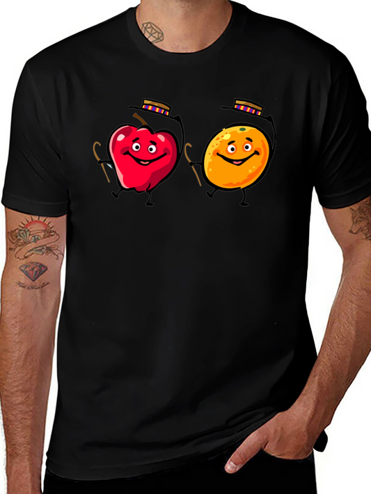 Apple & Orange Cartoon T-Shirt
