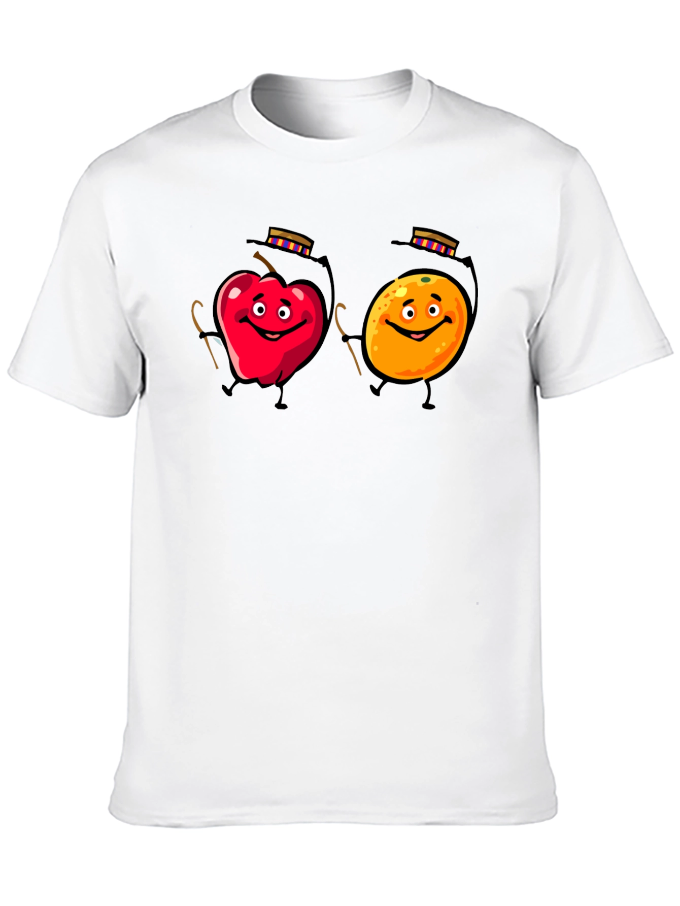 Apple & Orange Cartoon T-Shirt