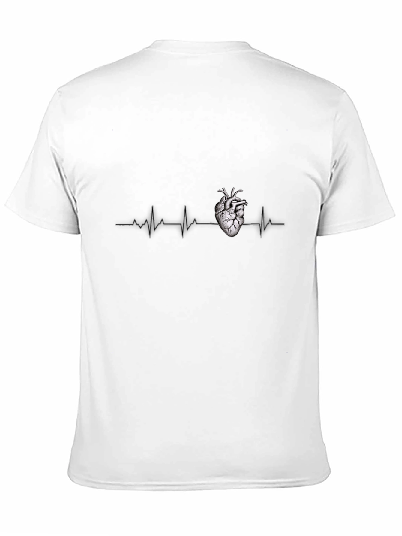 Heartbeat Graphic Tee - Black Crew Neck T-Shirt
