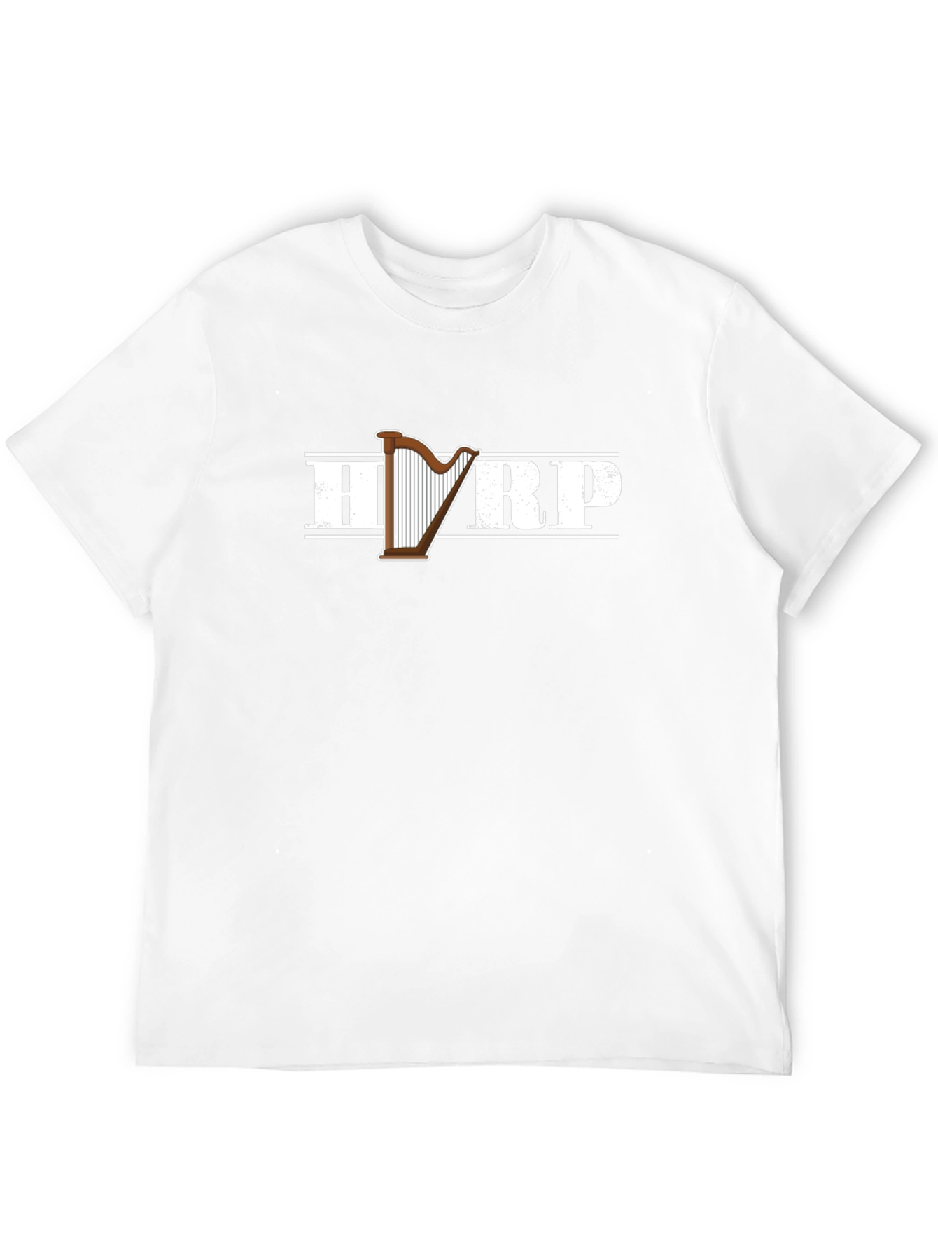 Harp Graphic Tee - Black Cotton Musician T-Shirt