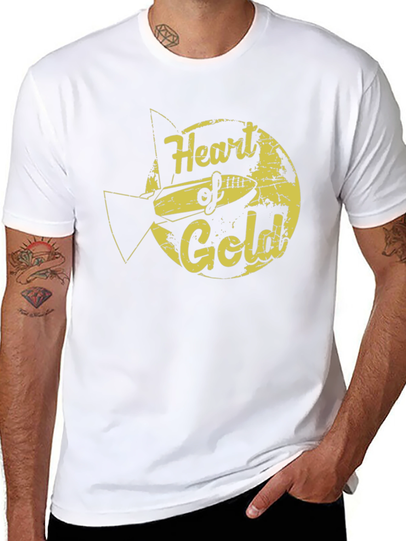 Heart of Gold Graphic Tee - Retro Sci-Fi Style