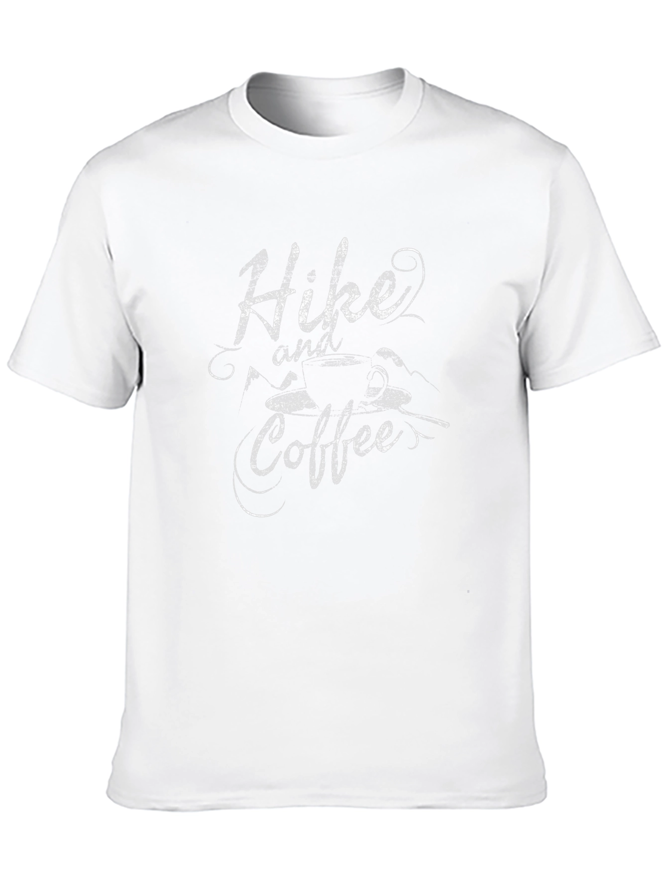 Hike and Coffee Black Graphic Tee