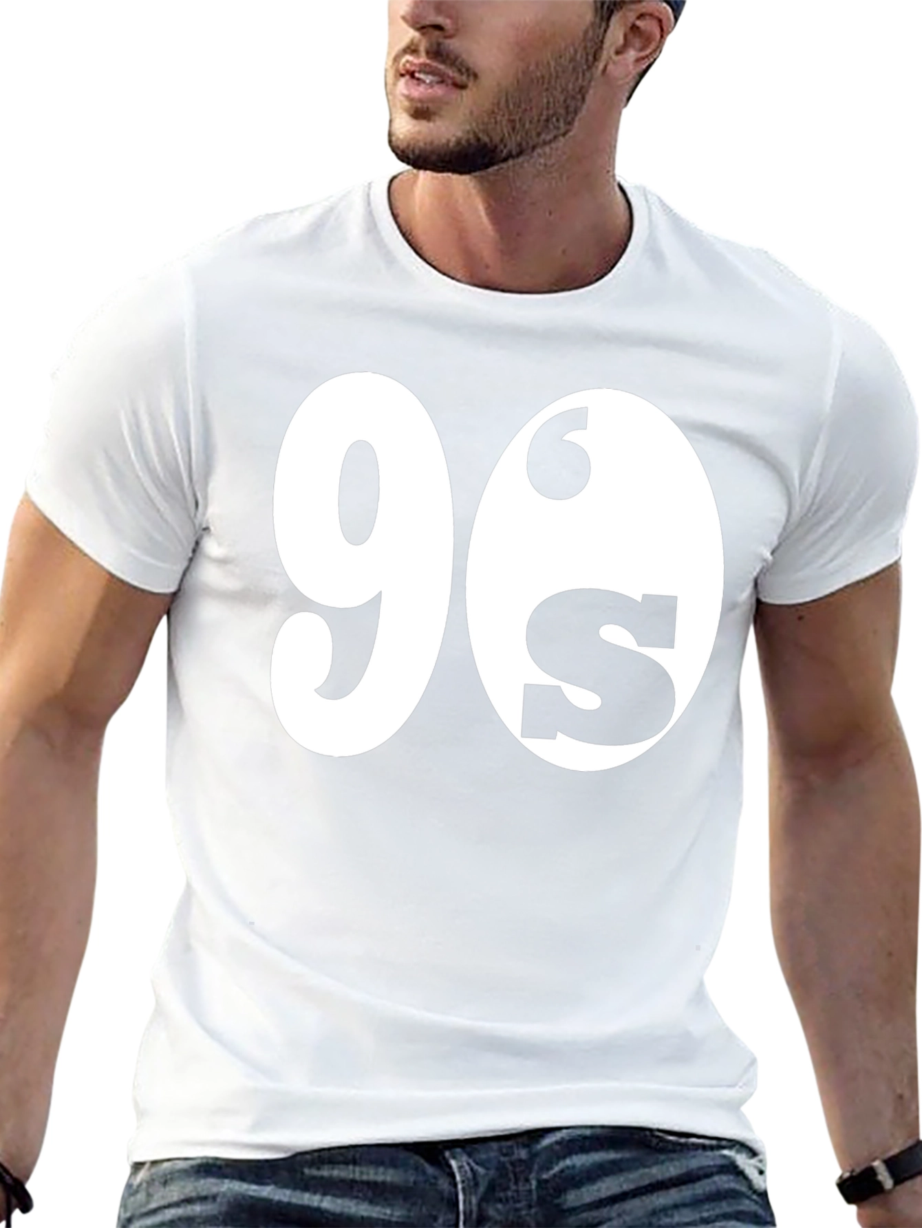 90s Throwback Graphic Tee - Black