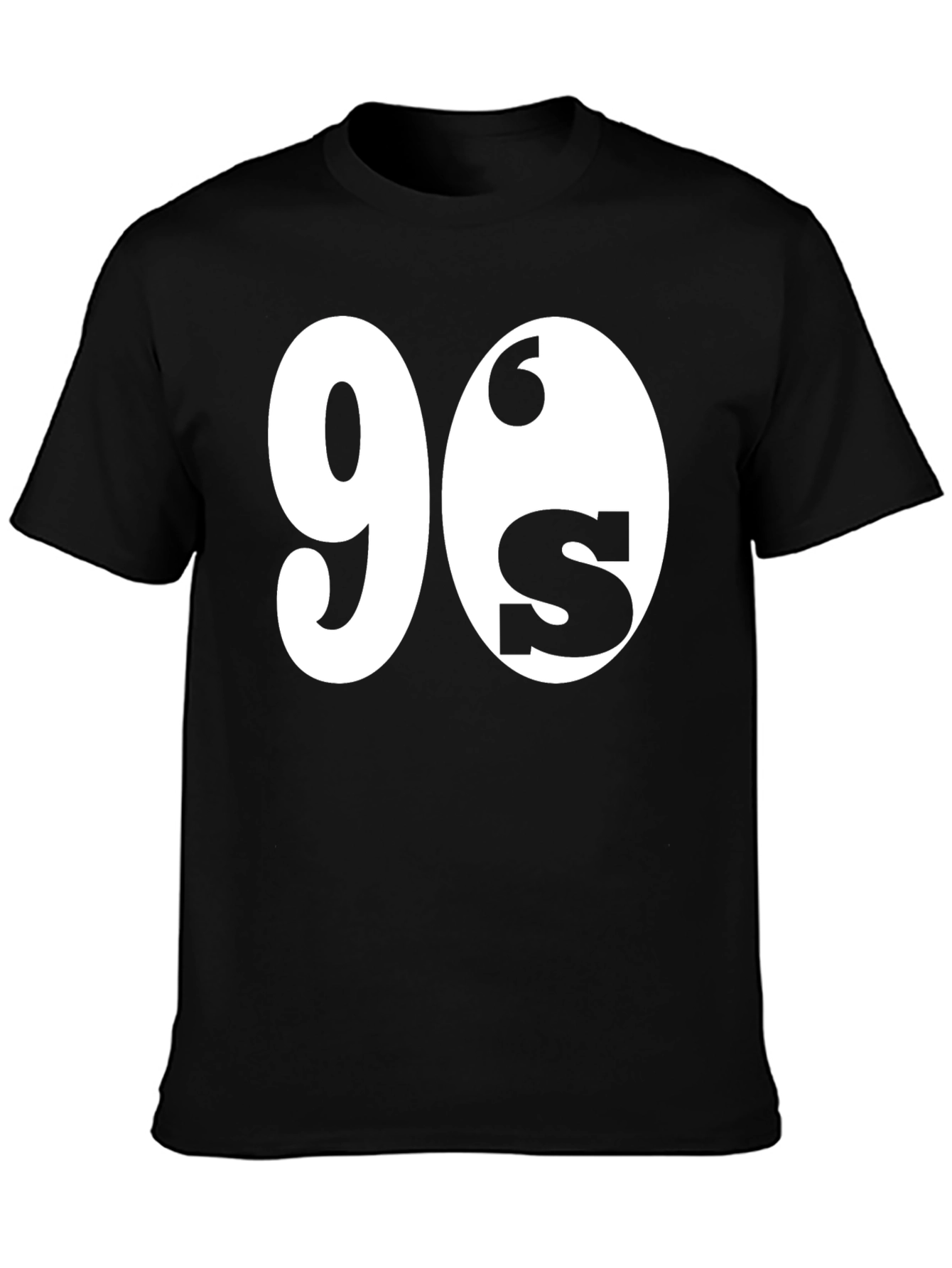 90s Throwback Graphic Tee - Black