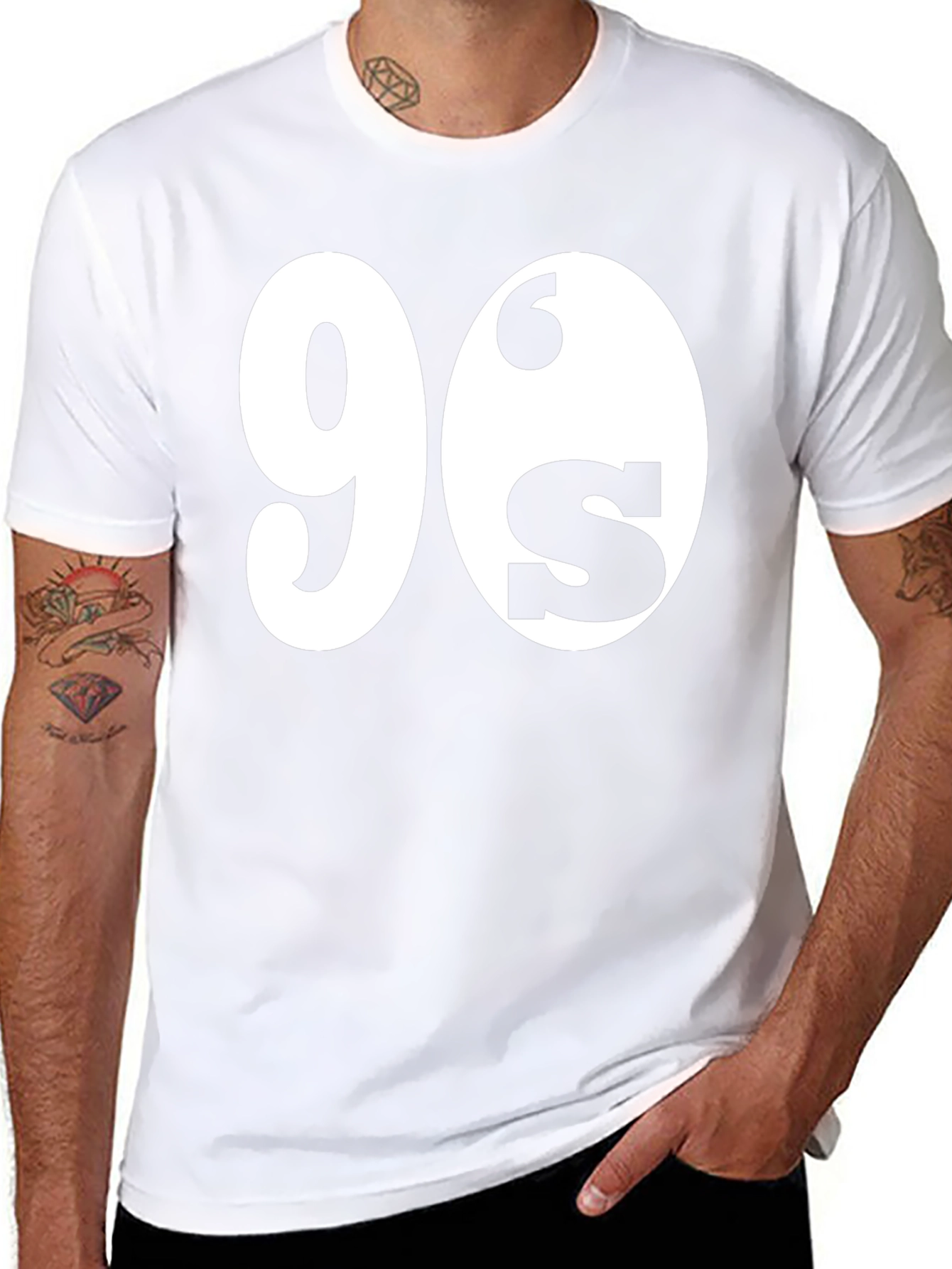90s Throwback Graphic Tee - Black