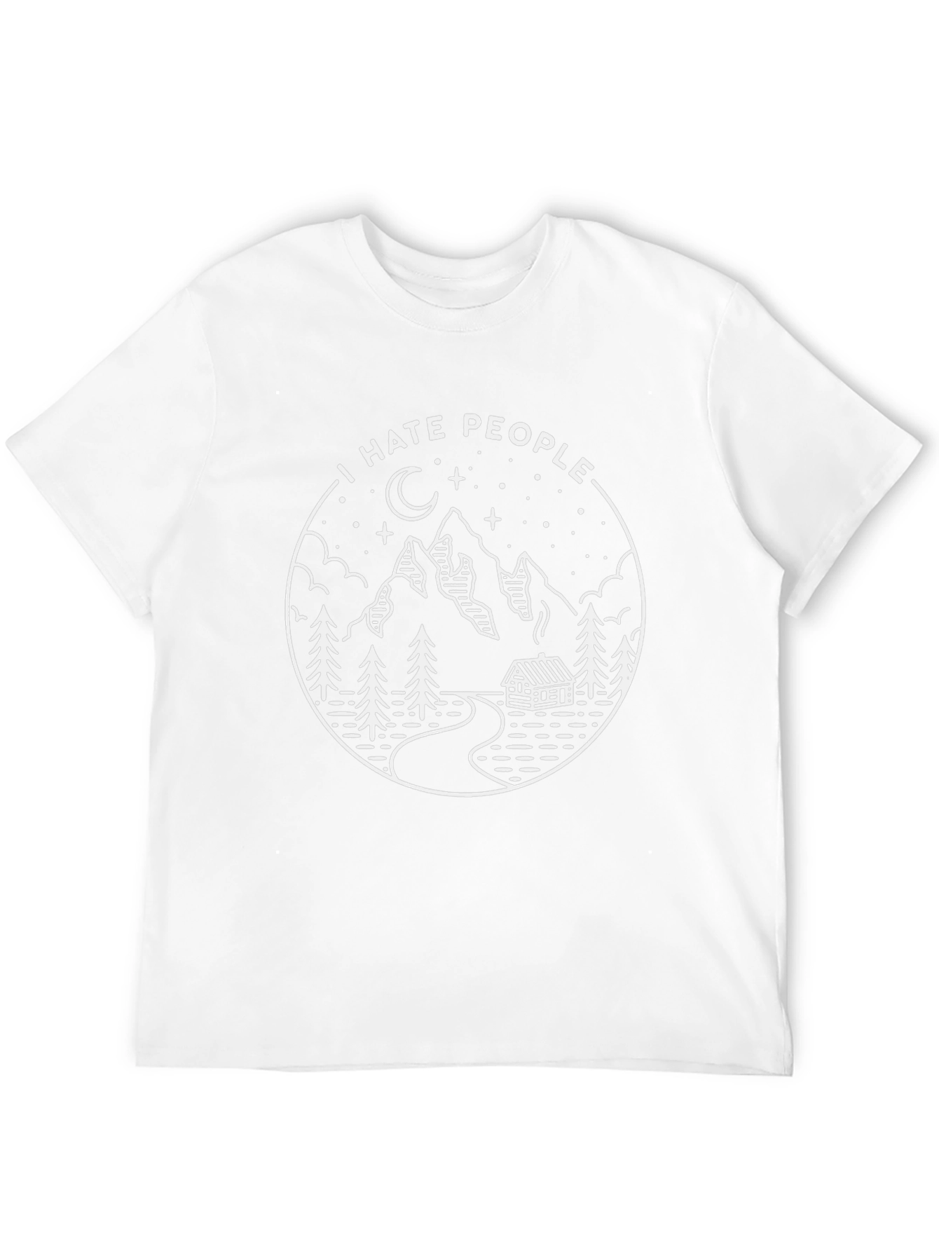 I Hate People Graphic Tee - Mountain Scene