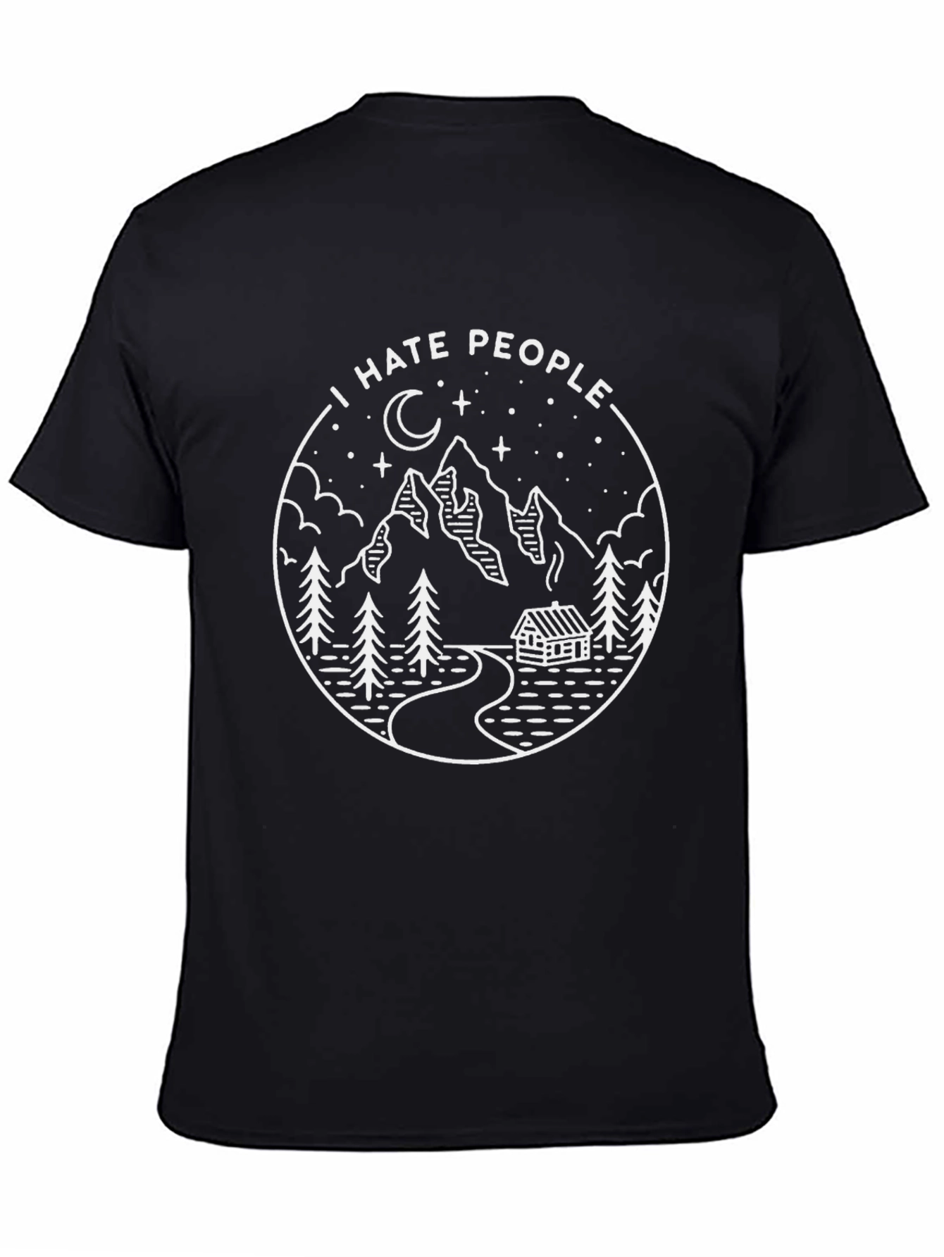 I Hate People Graphic Tee - Mountain Scene