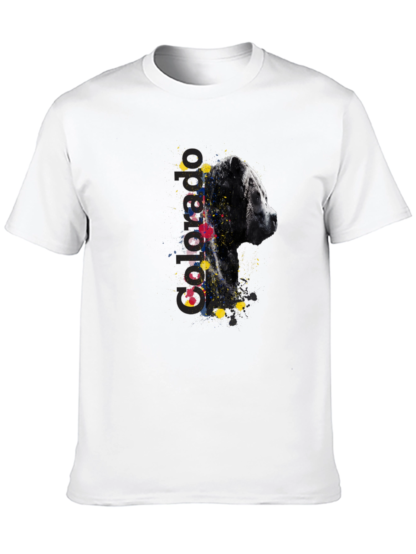 Abstract Dog Graphic Tee - Mens Black T-Shirt