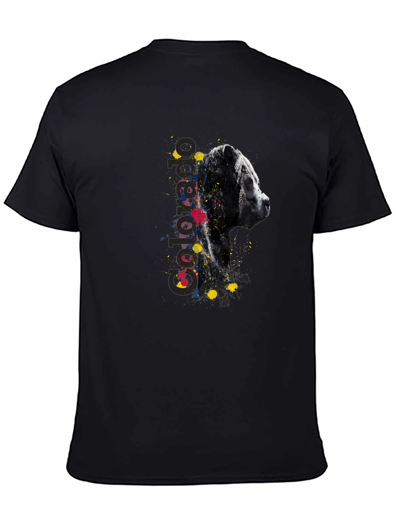 Abstract Dog Graphic Tee - Mens Black T-Shirt